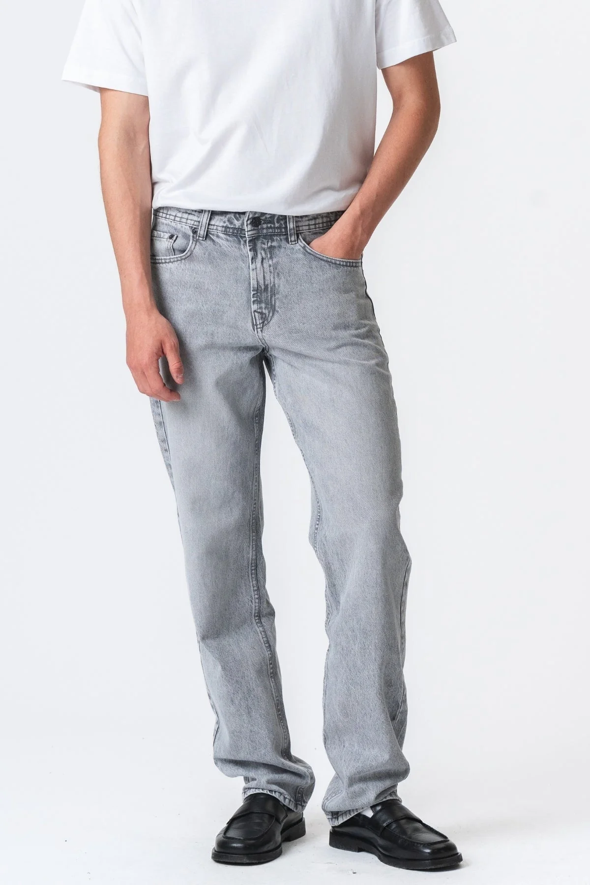 Entspannte Fit Jeans - grauer Jeans