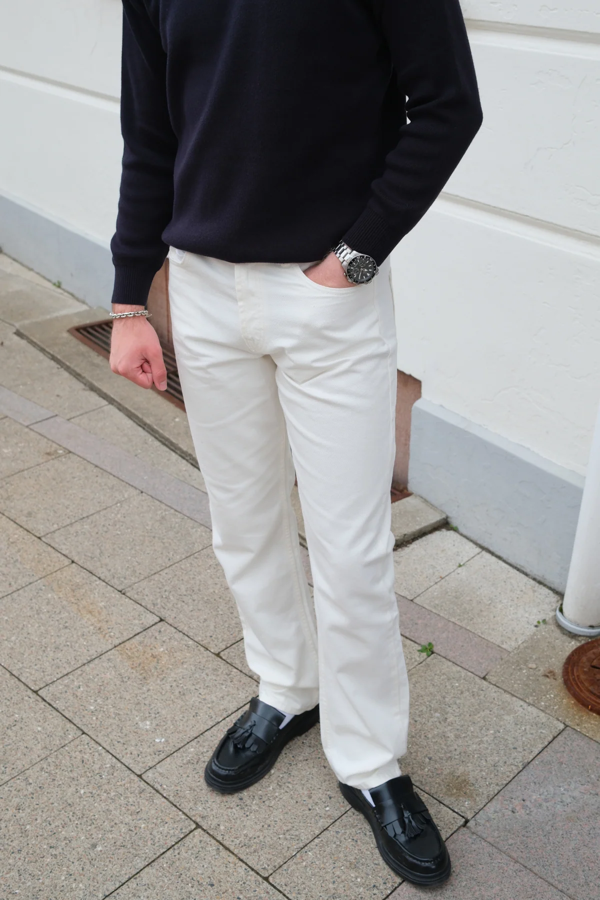 Entspannte Fit Jeans - Weißer Jeans - Image 3