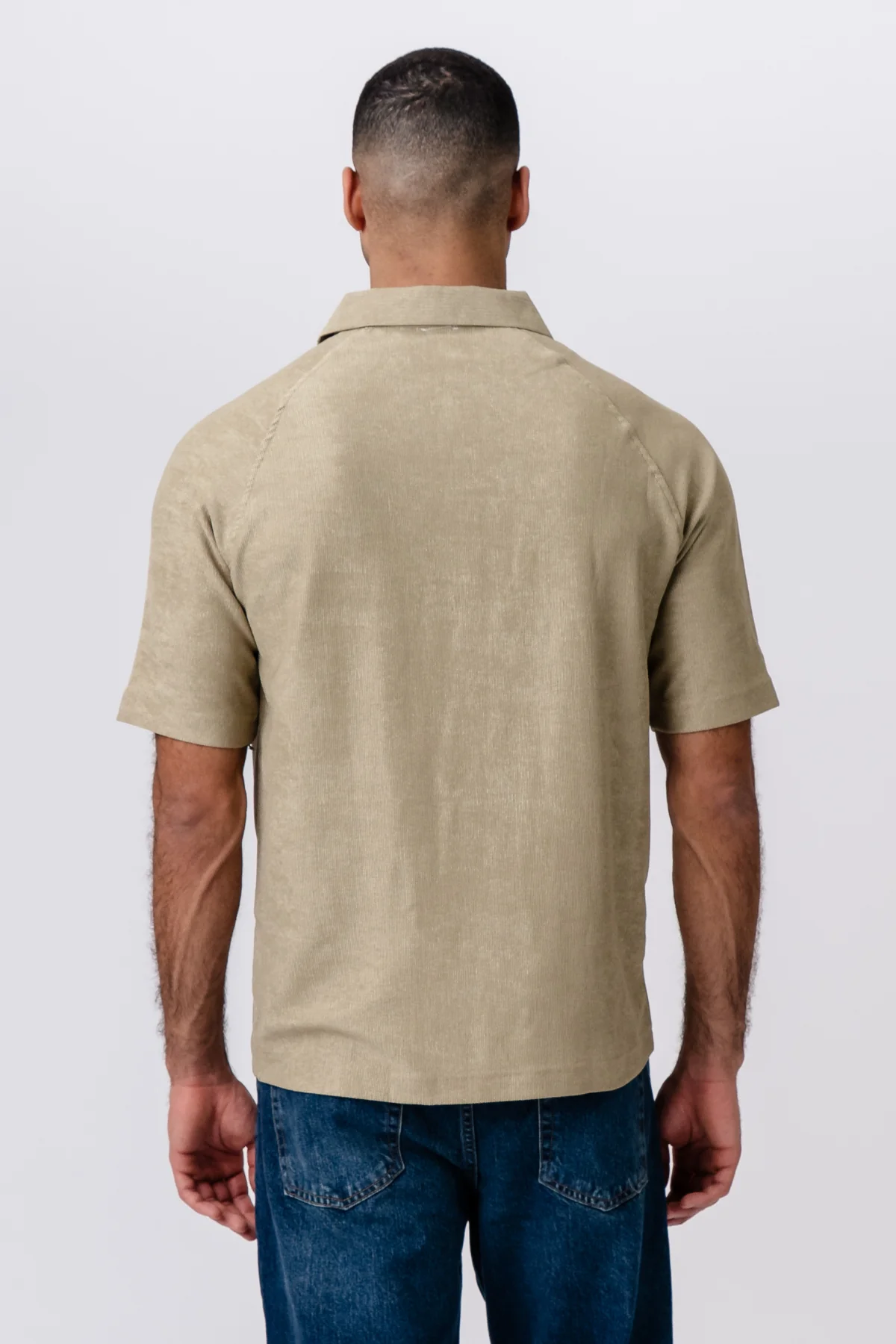 Enzo Kurzarm halbe Zip - Khaki - Image 6