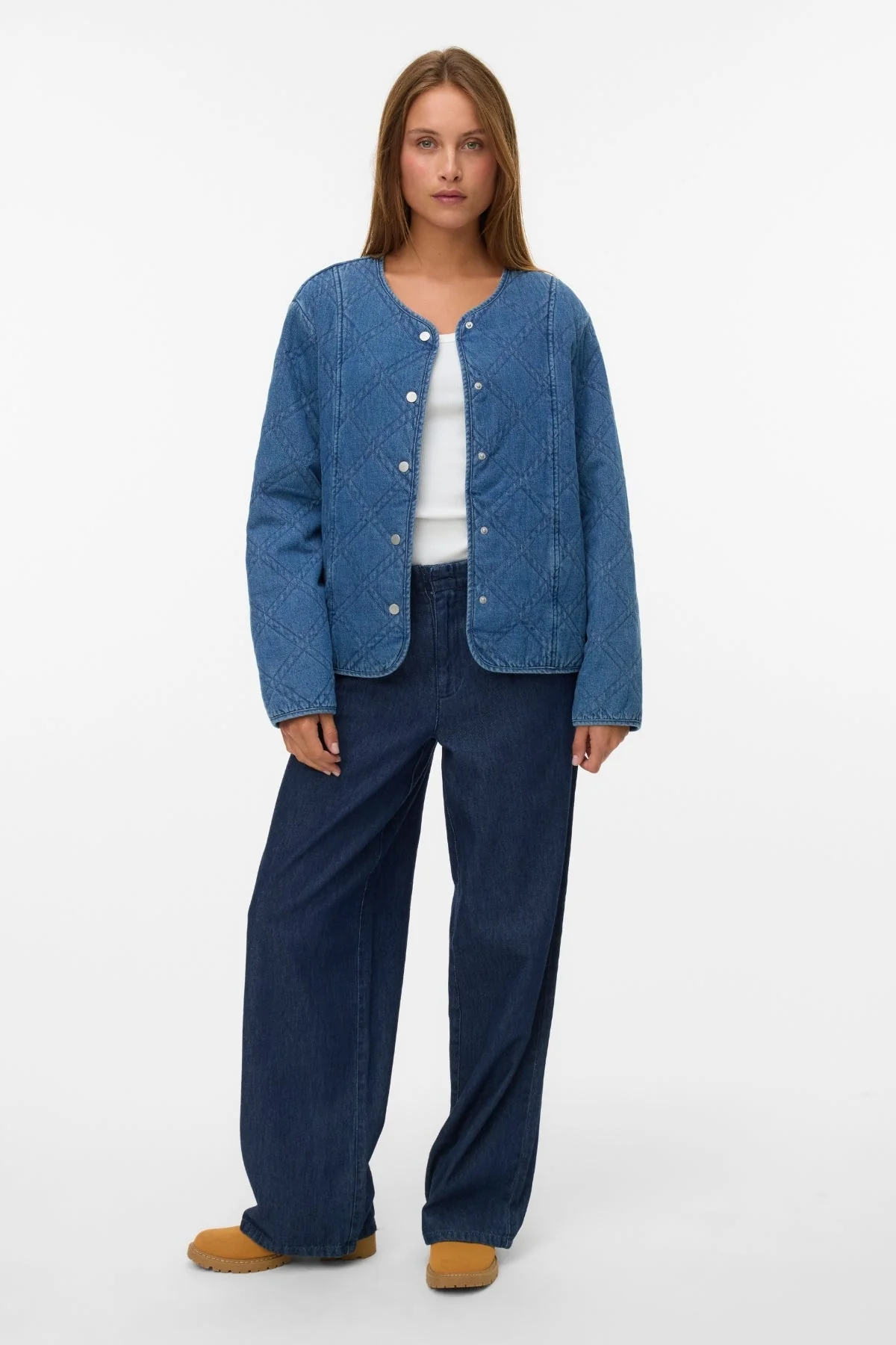 Era Steppjacke – Mittelblauer Denim - Image 2