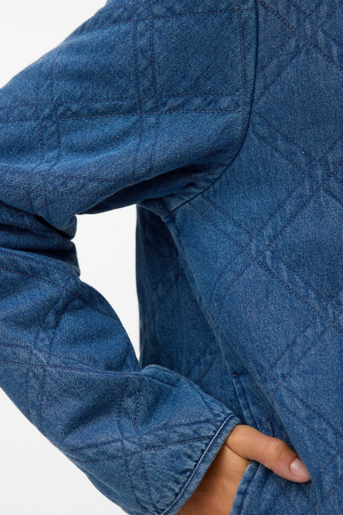 Era Steppjacke – Mittelblauer Denim - Image 3