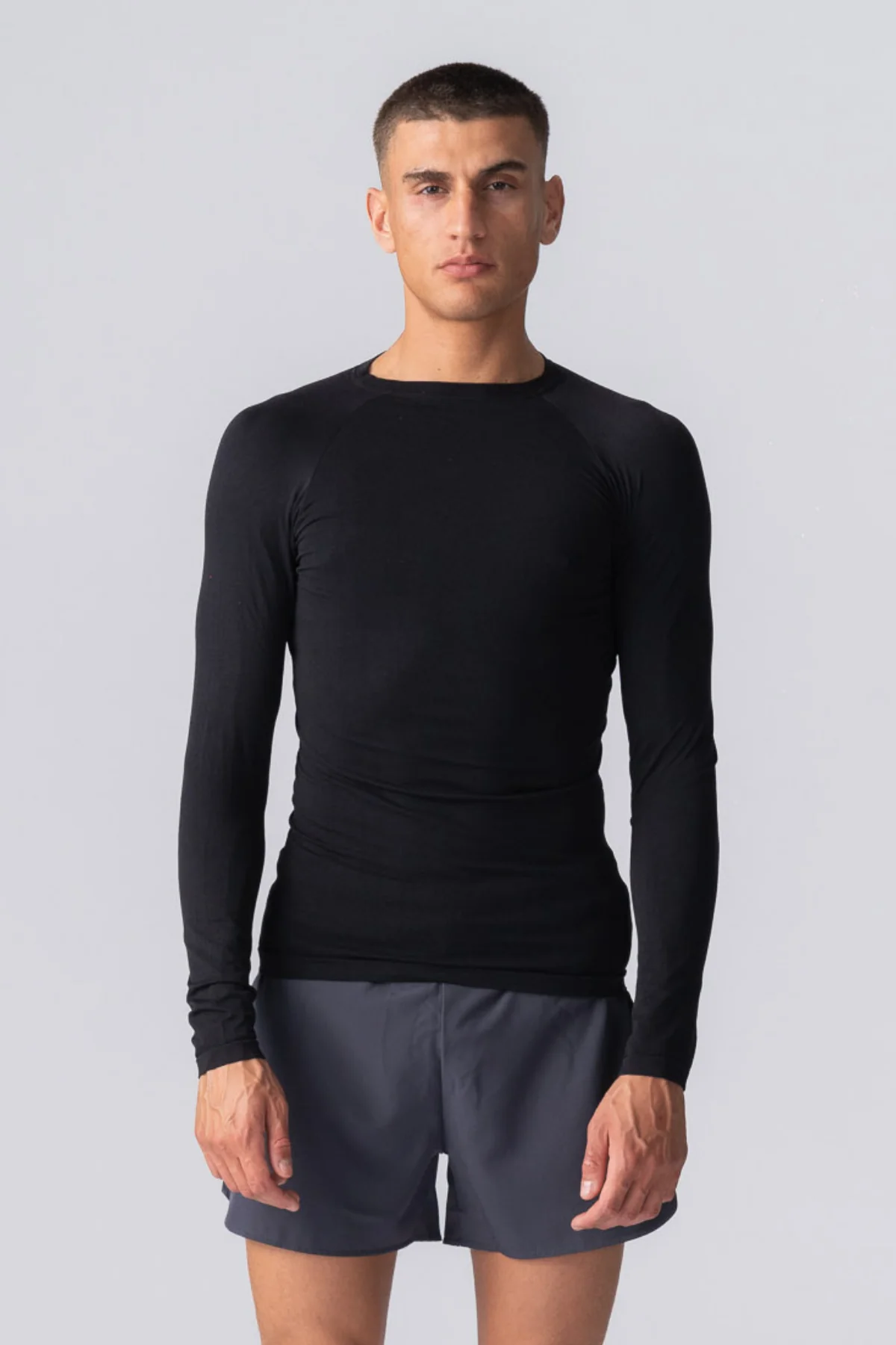 Erstklassiges Langarm T -Shirt - Schwarz