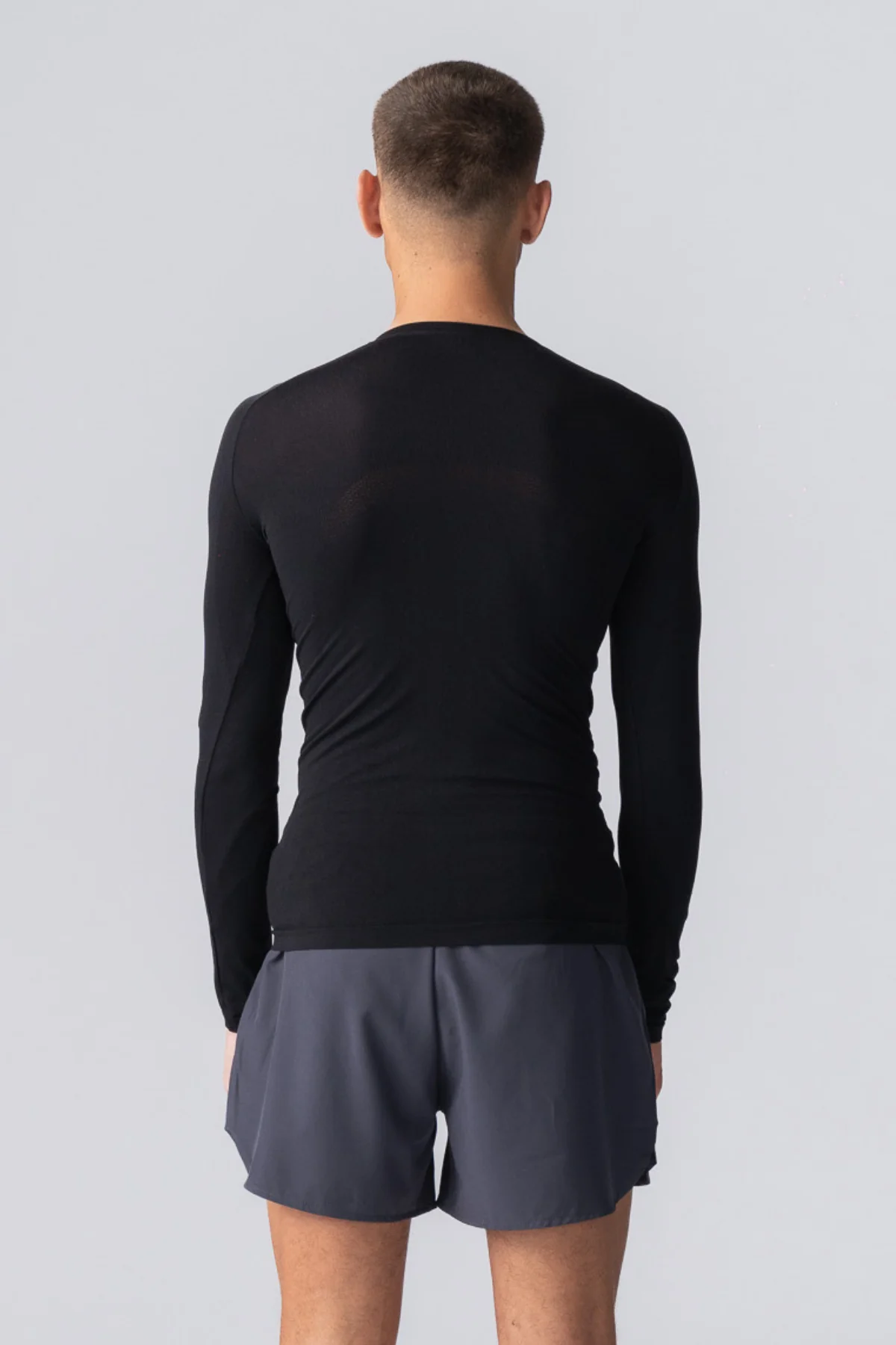 Erstklassiges Langarm T -Shirt - Schwarz - Image 3
