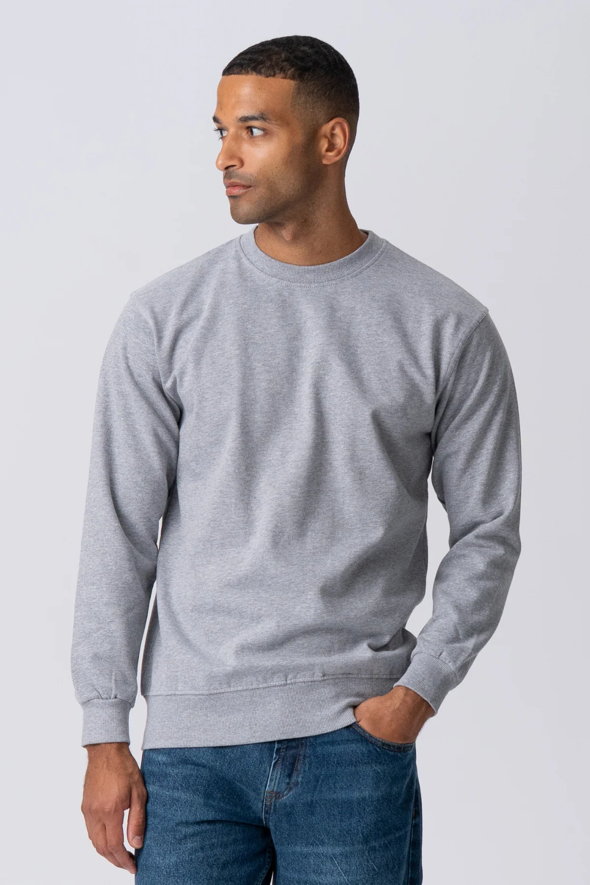 Essential Crewneck – Graumeliert - Image 6