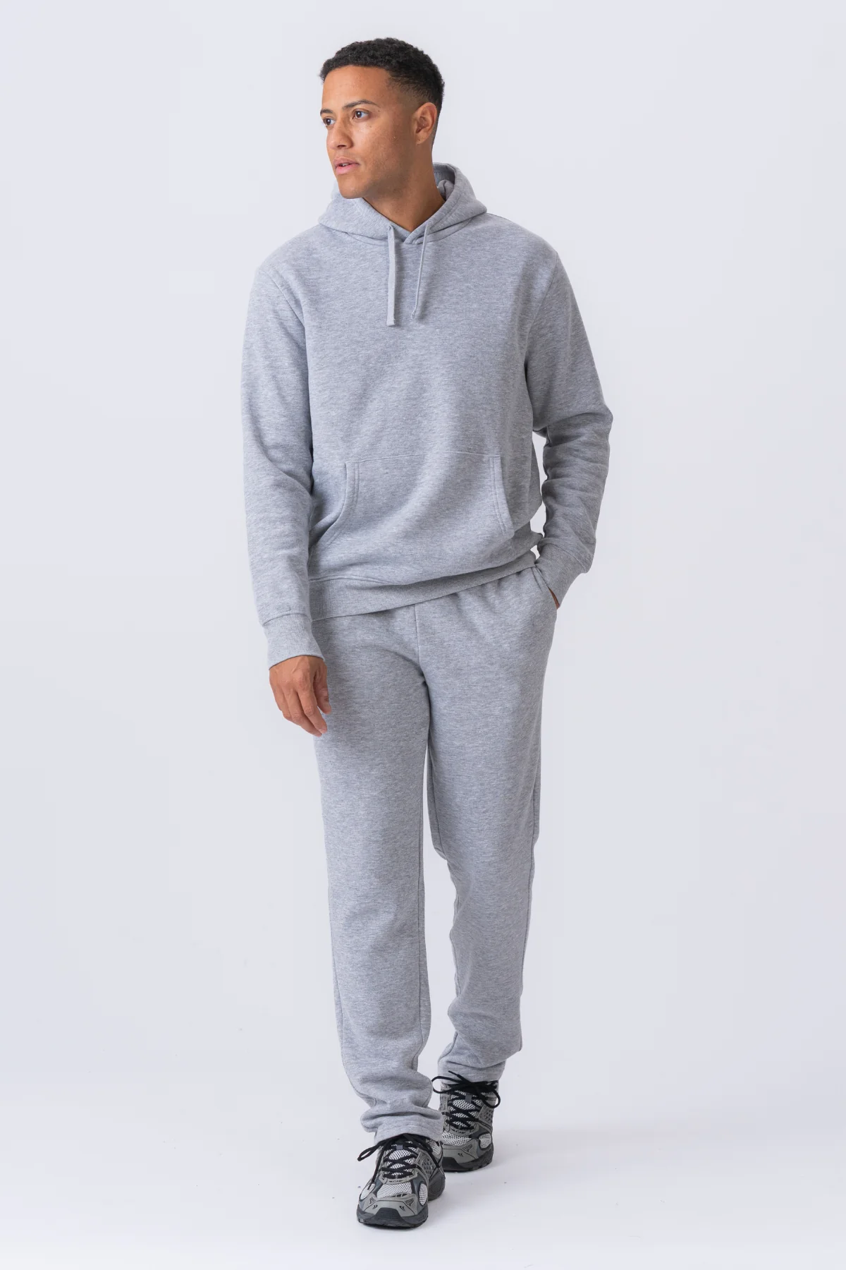 Essential Kapuzenpullover – Grau Melange - Image 6