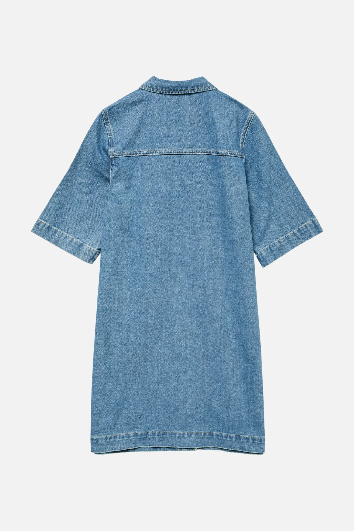 Fenja Short Denim Kleid - mittelblauer Denim - Image 7