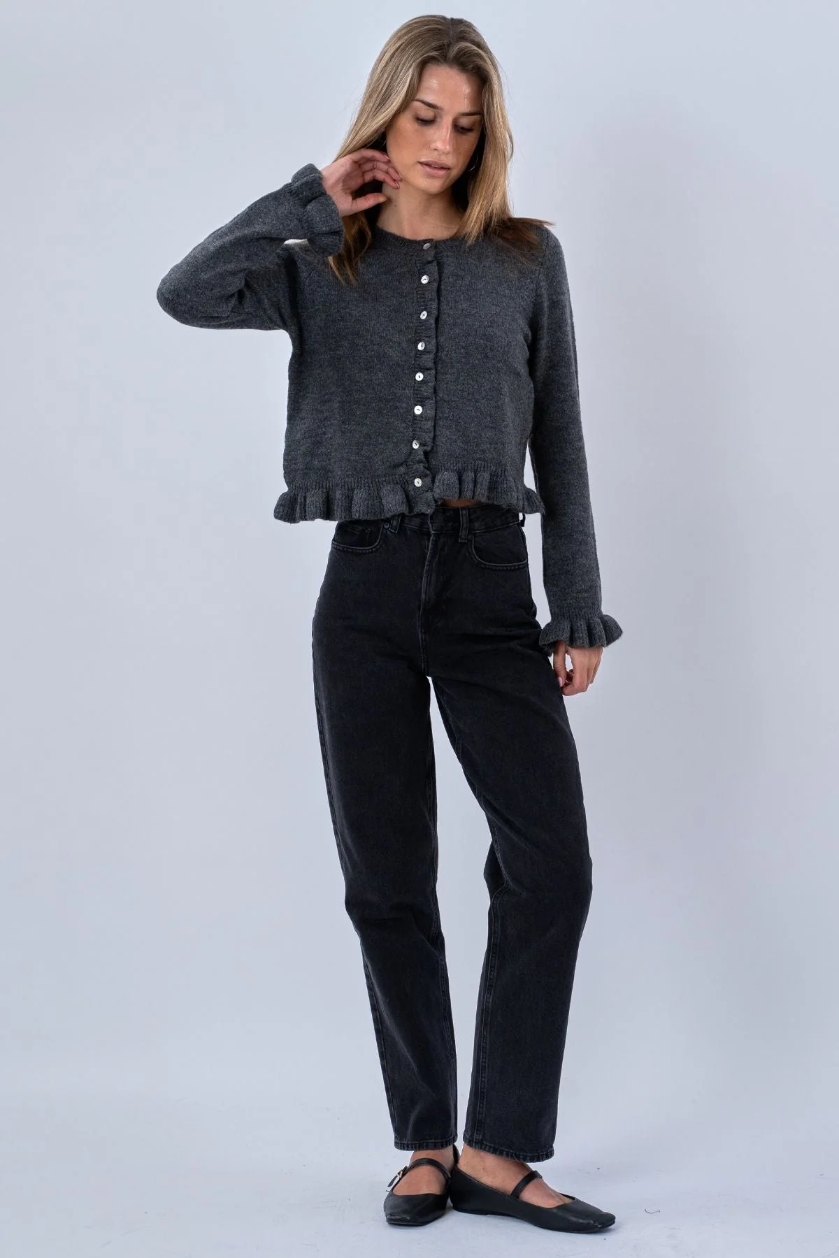 Flora-Cardigan – Grau - Image 2