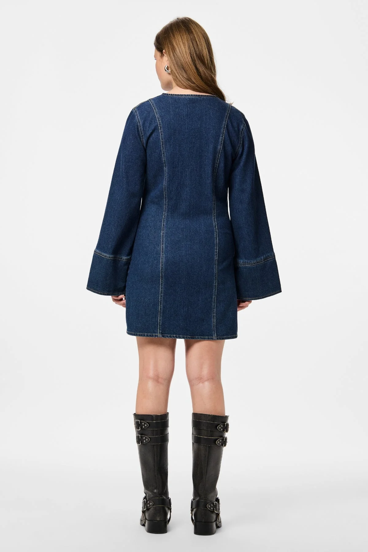 Flora Jeanskleid – Dunkelblauer Denim - Image 3