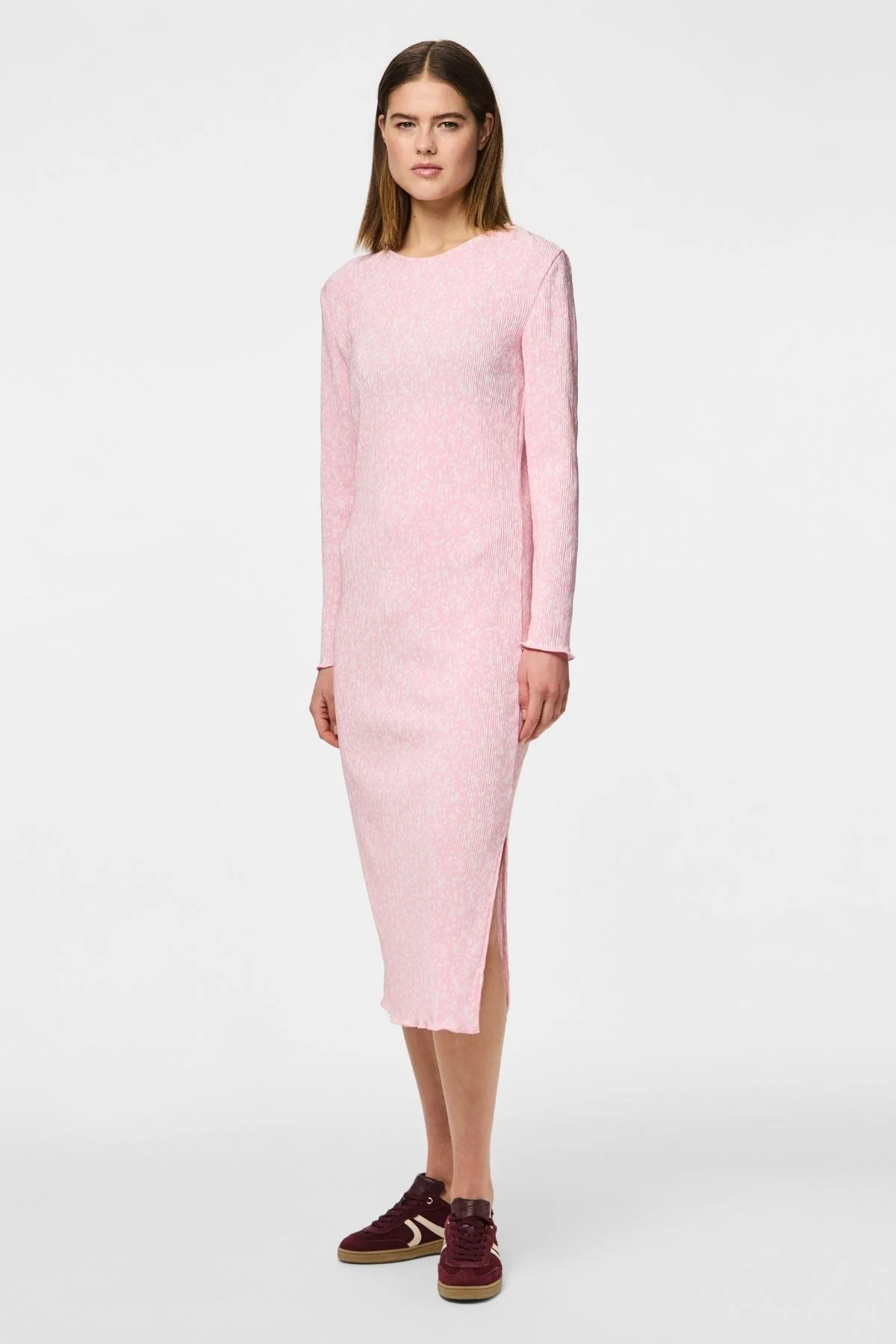 Flora Midi Kleid - Roseate Spoonbill Blume