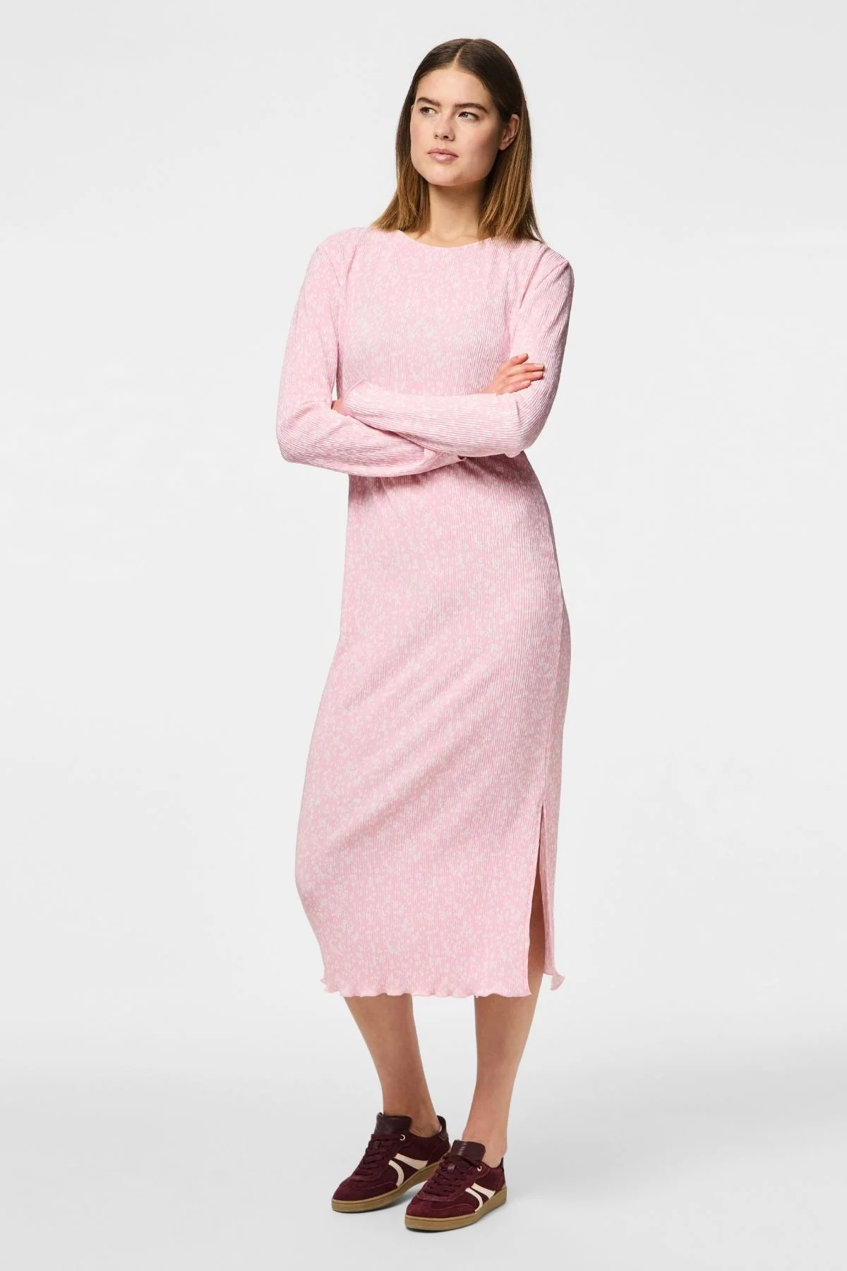 Flora Midi Kleid - Roseate Spoonbill Blume - Image 2