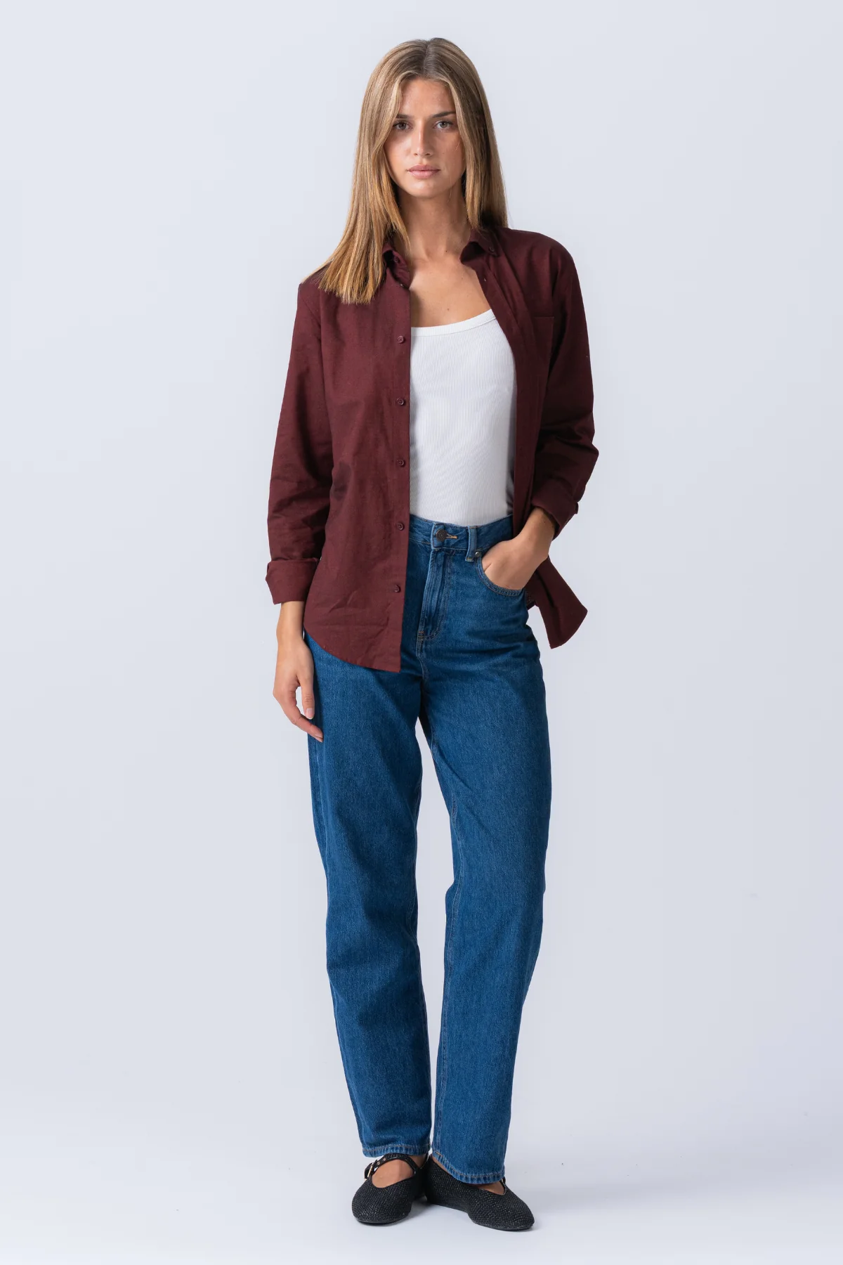 Freund Oxford -Hemd - Burgund - Image 5