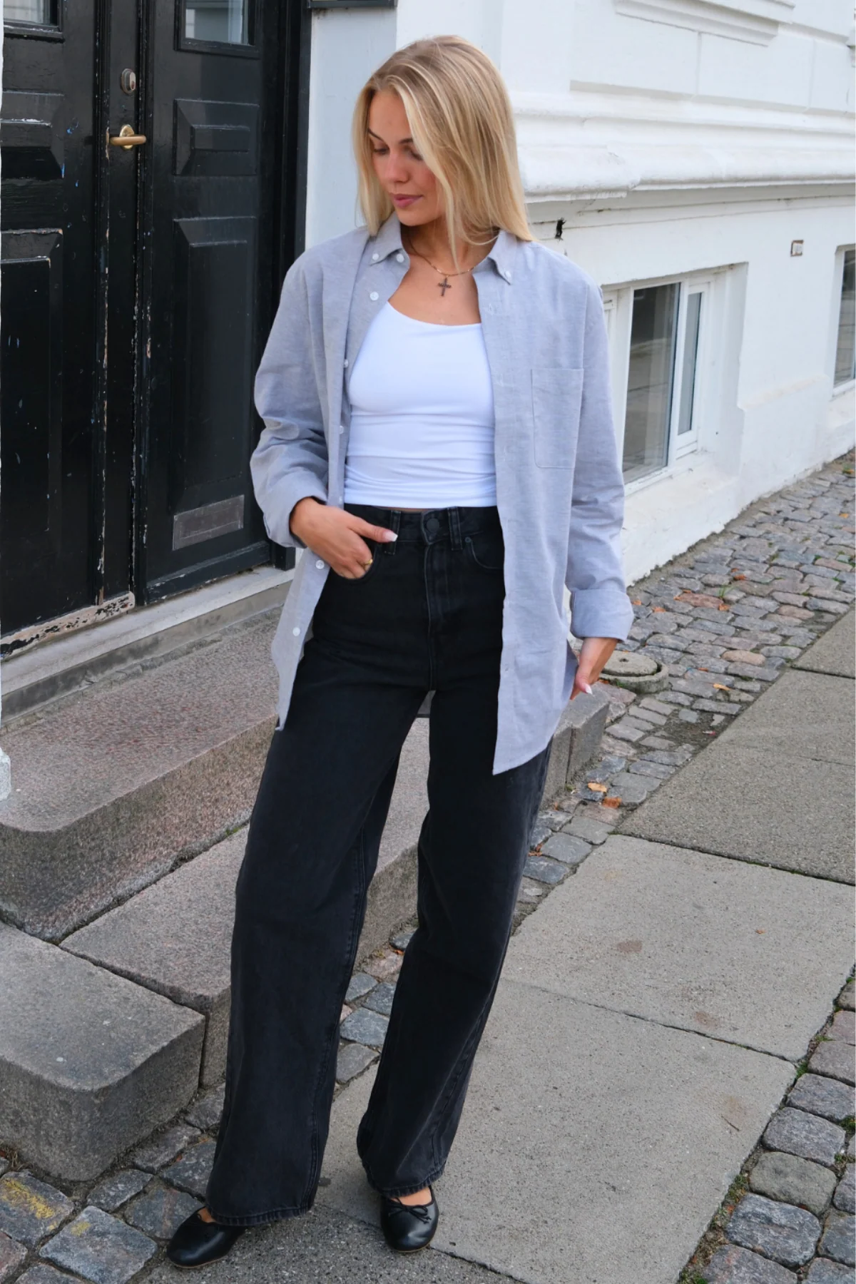 Freund Oxford Hemd - grau - Image 4