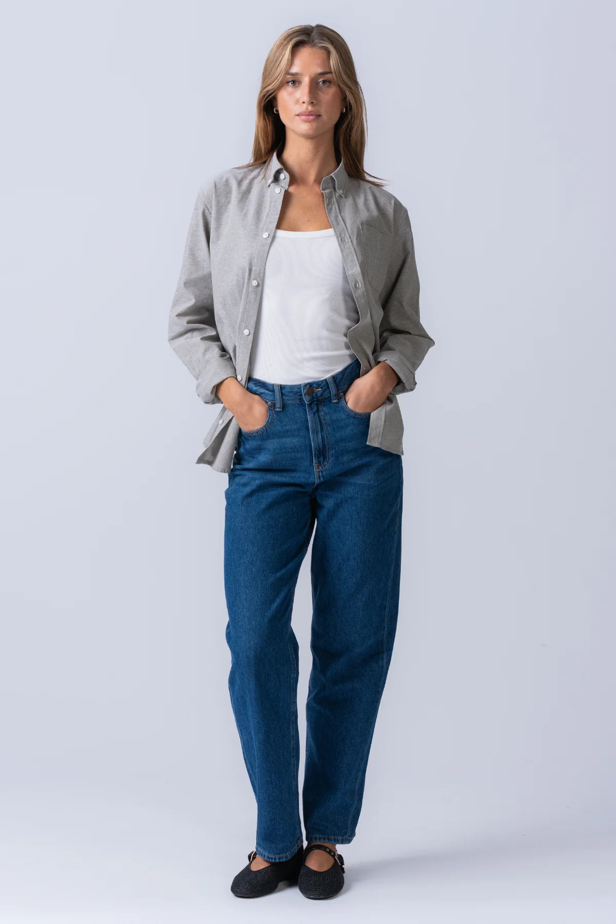 Freund Oxford Hemd - grau - Image 7