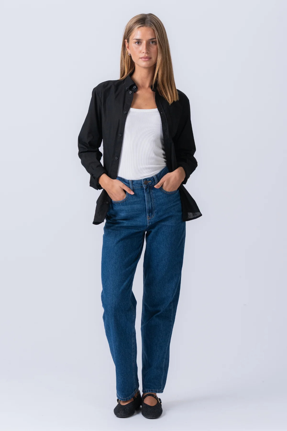 Freund Oxford Shirt - Schwarz - Image 5