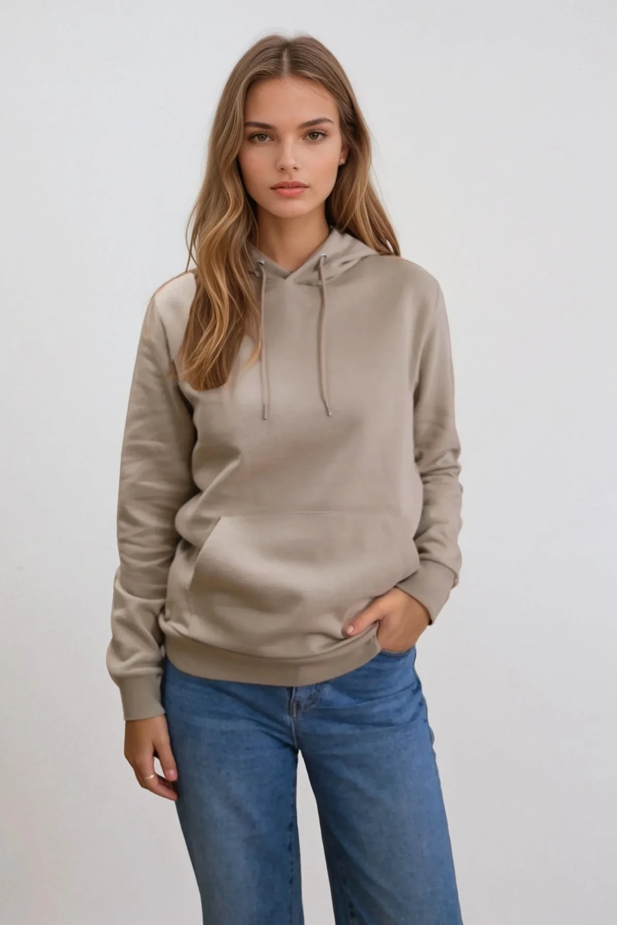 Freund Schweiß Hoodie - dunkles Beige - Image 4