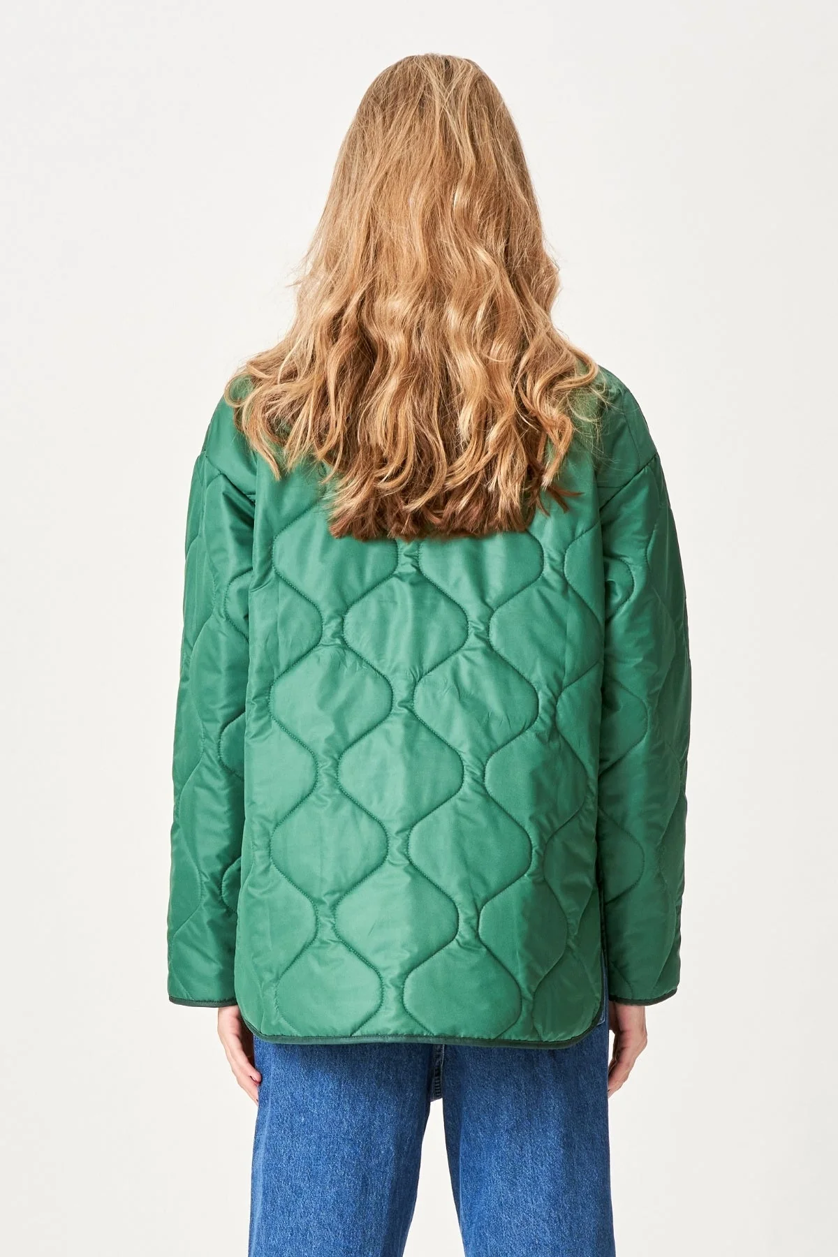 Gesteppte Blockjacke - grün - Image 5