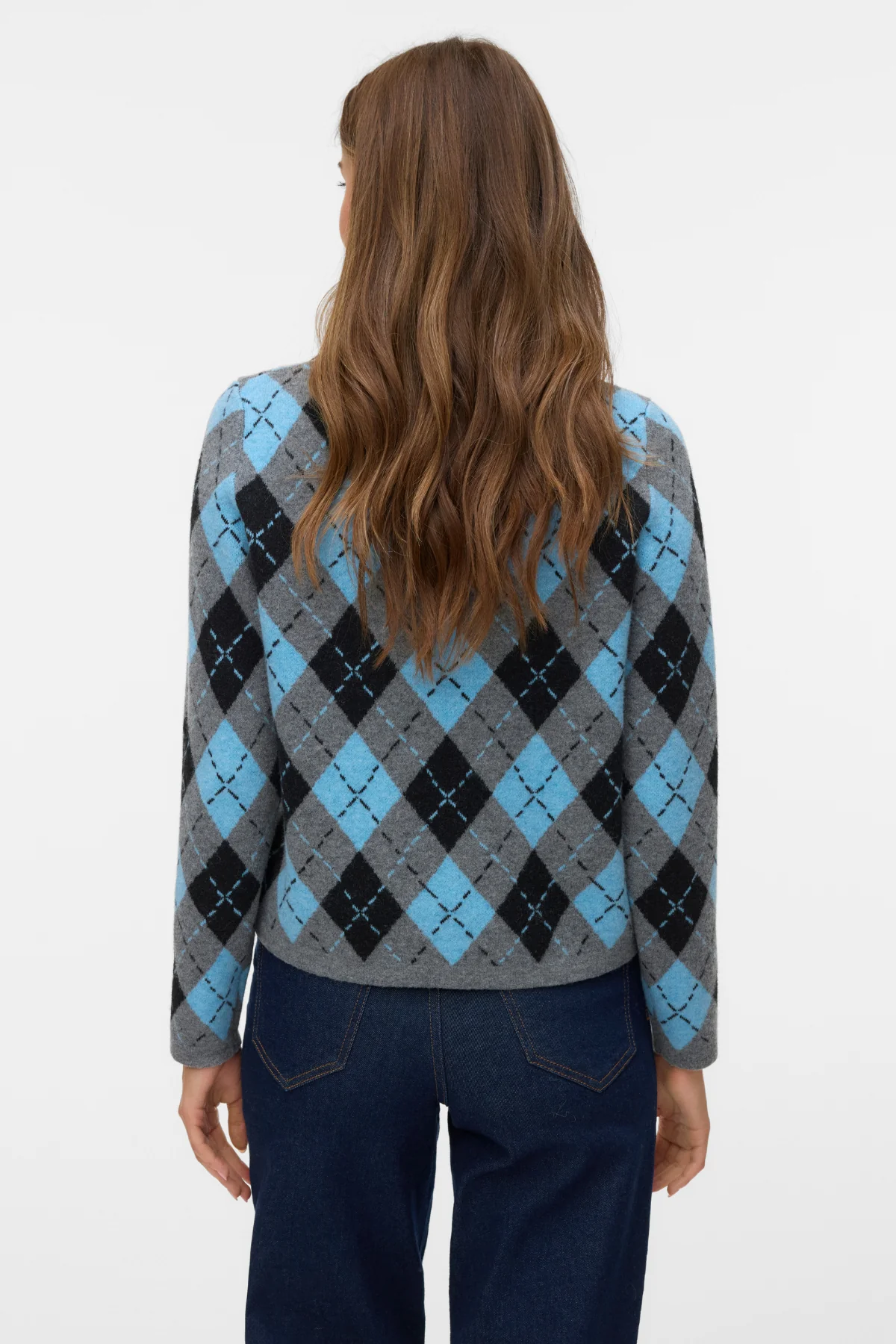 Giorgia O -Neck -Strickjacke - mittelgraue Melange - Image 4