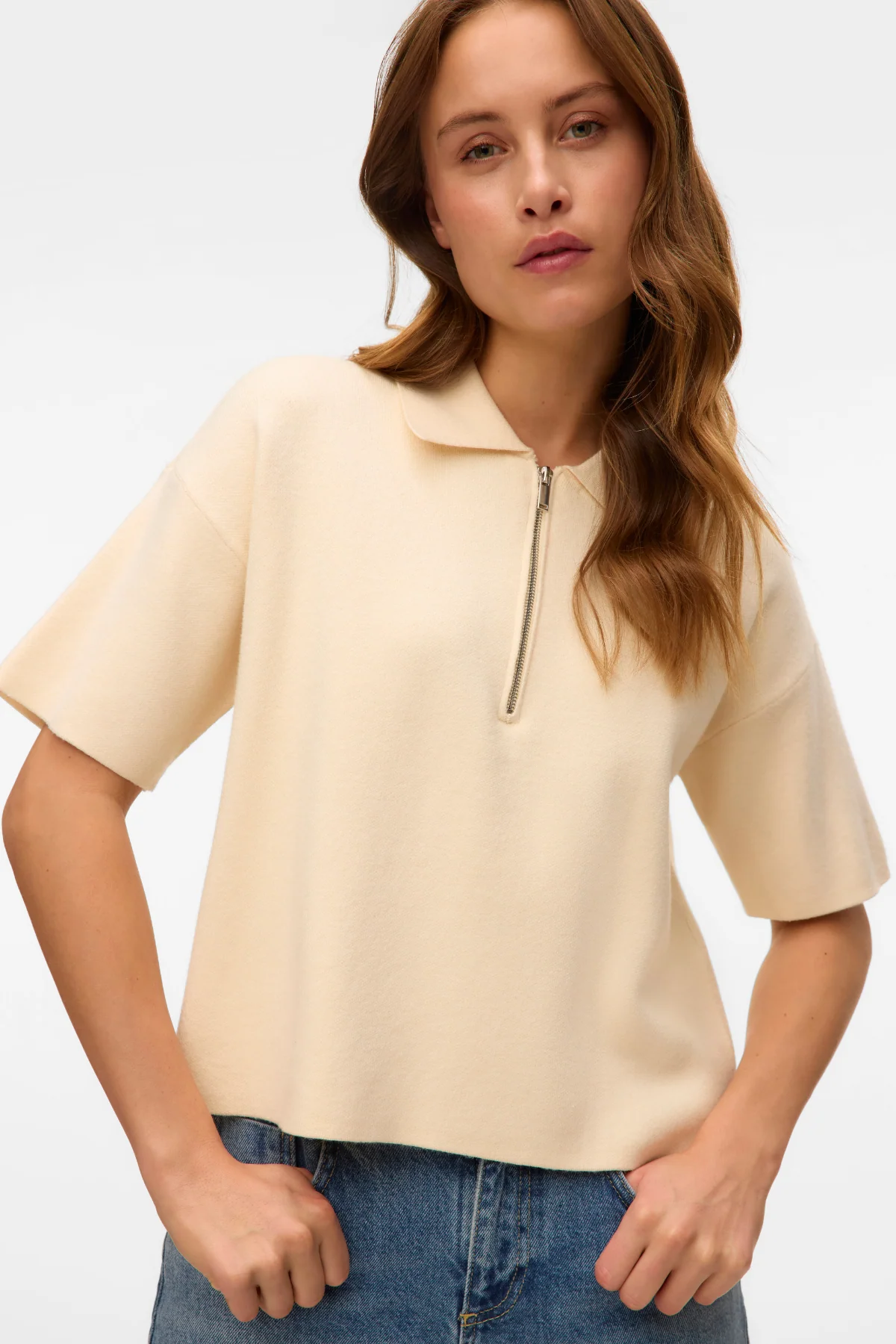 Gold 2/4 Poloneck Pullover - Birke - Image 4