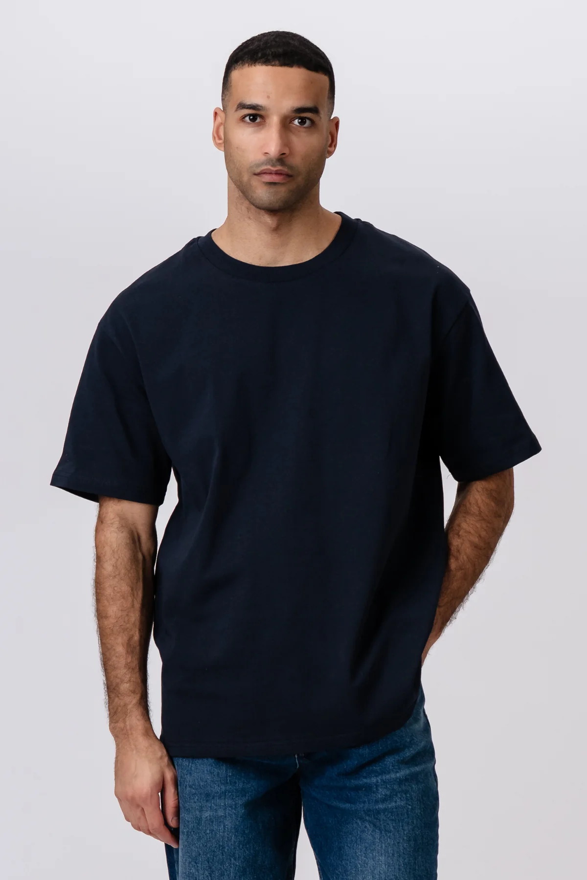 Schweres Boxfit-T-Shirt – Marineblau