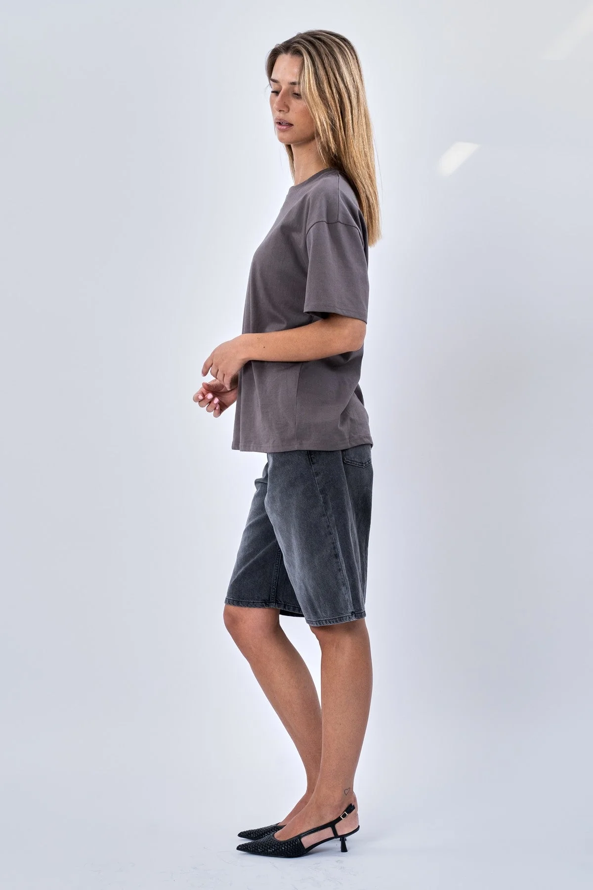 Schweres Boxfit-T-Shirt – Dunkelgrau - Image 4