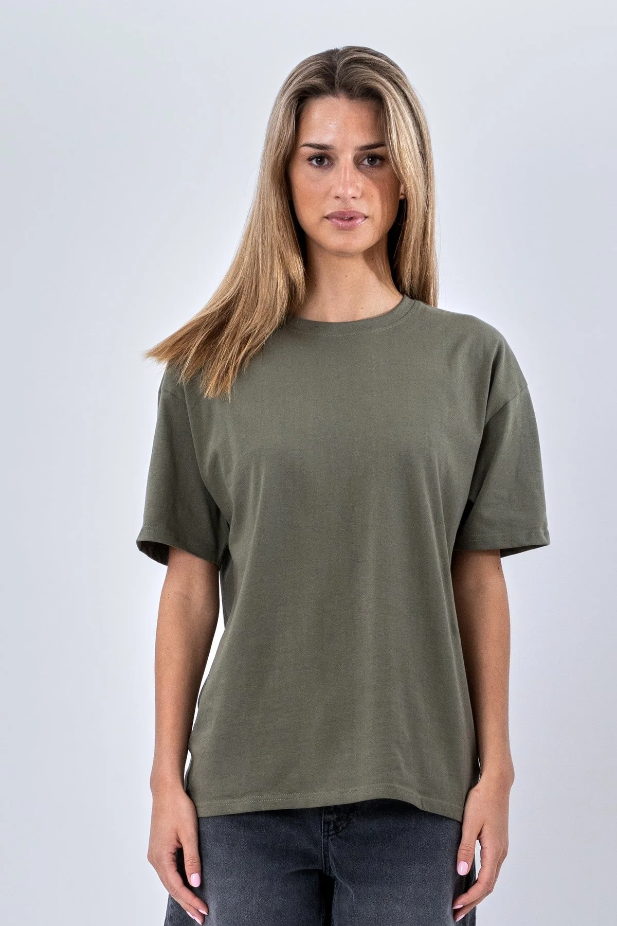 Schweres Boxfit-T-Shirt – Oliv