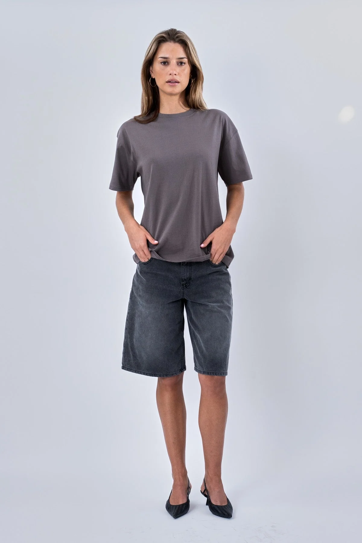 Schweres Boxfit-T-Shirt – Dunkelgrau - Image 3