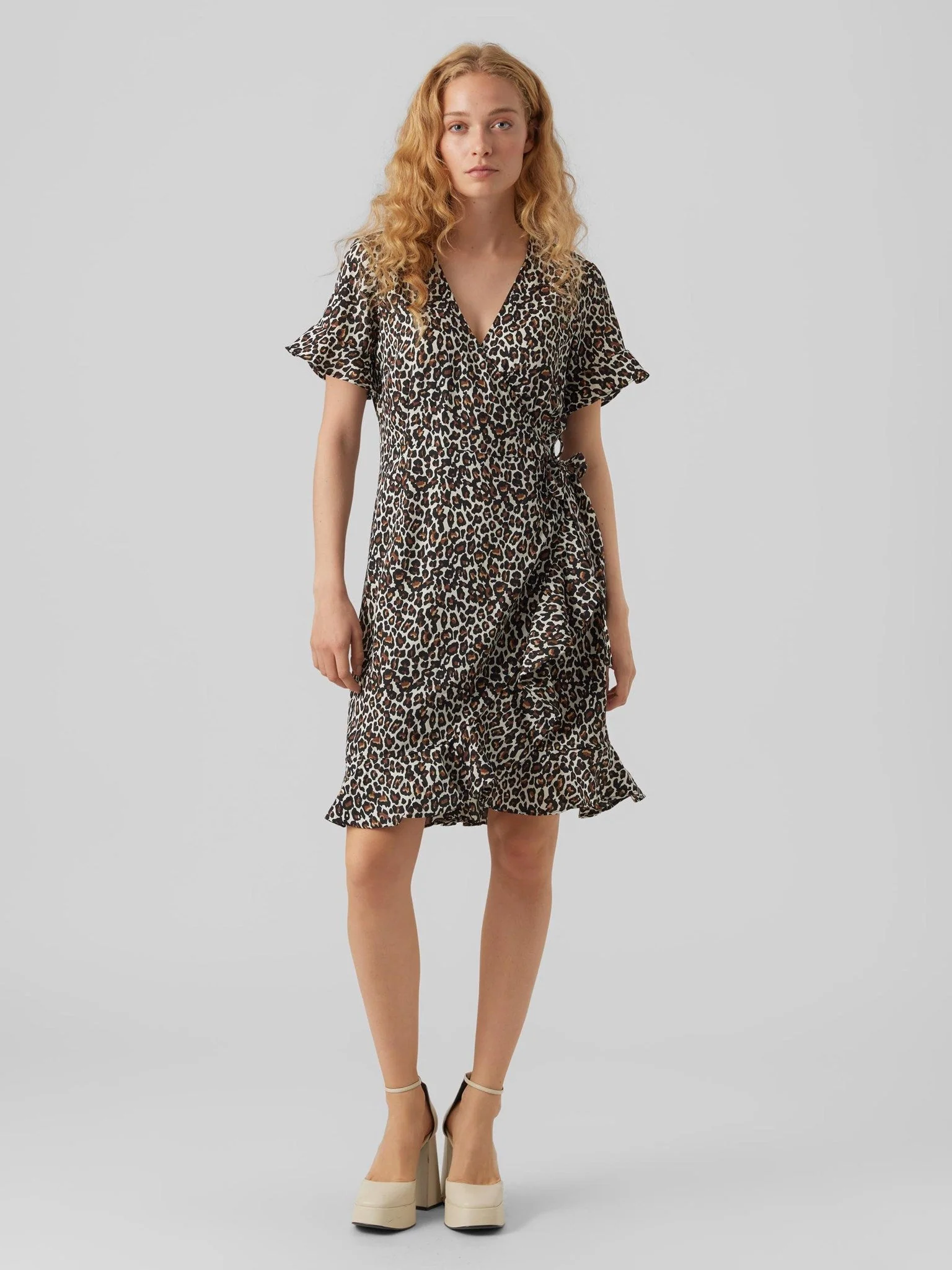 Henna Mini Wrap -Kleid - Haferflocken - Image 2