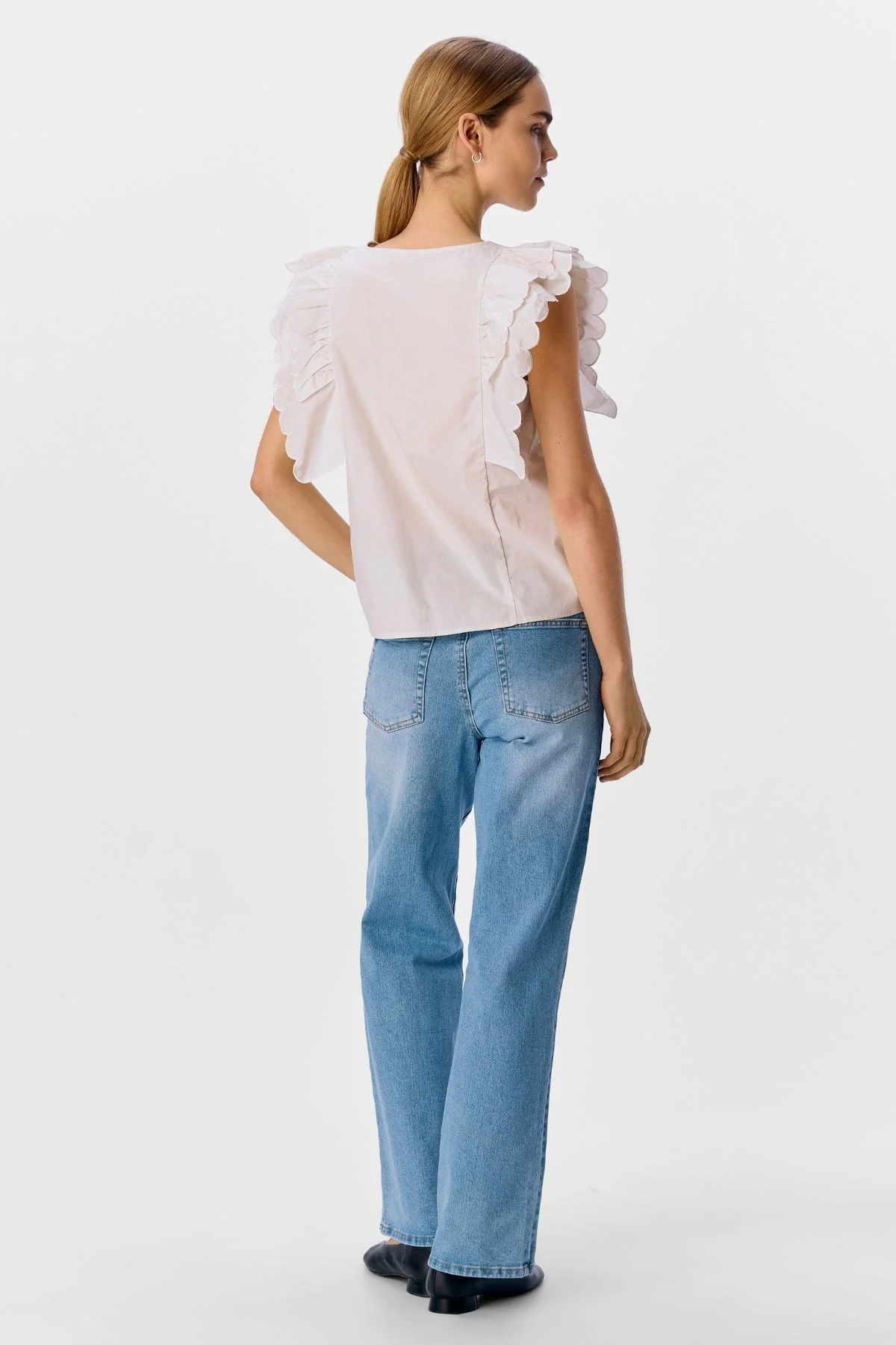 Hoffe Papaya Nour S/S Top - Weißer Sand - Image 3