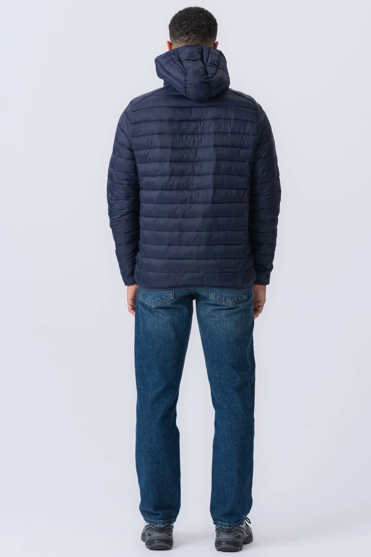 Leichte Pufferjacke mit Kapuze - Navy - Image 4
