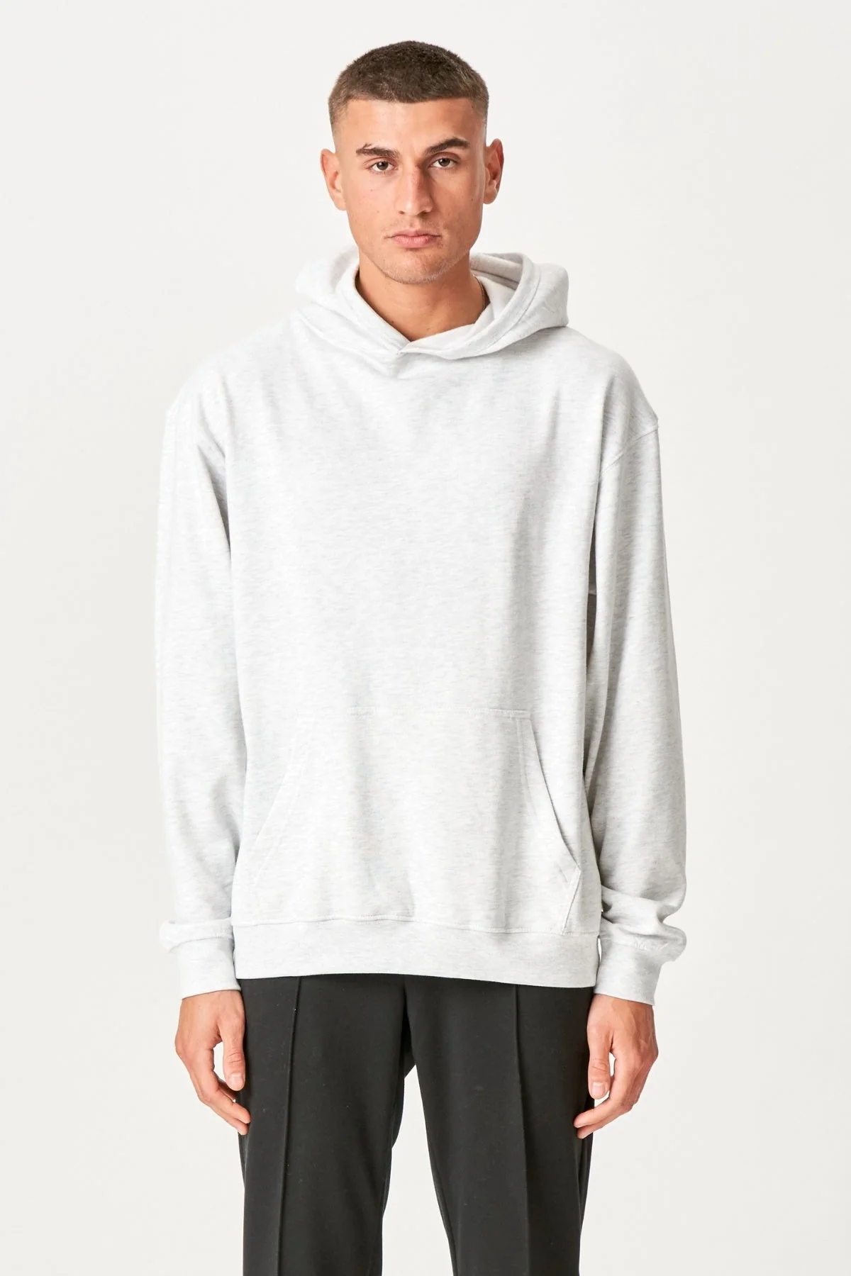 Hoodie ohne Kordelkordel - Aschegrau - Image 6