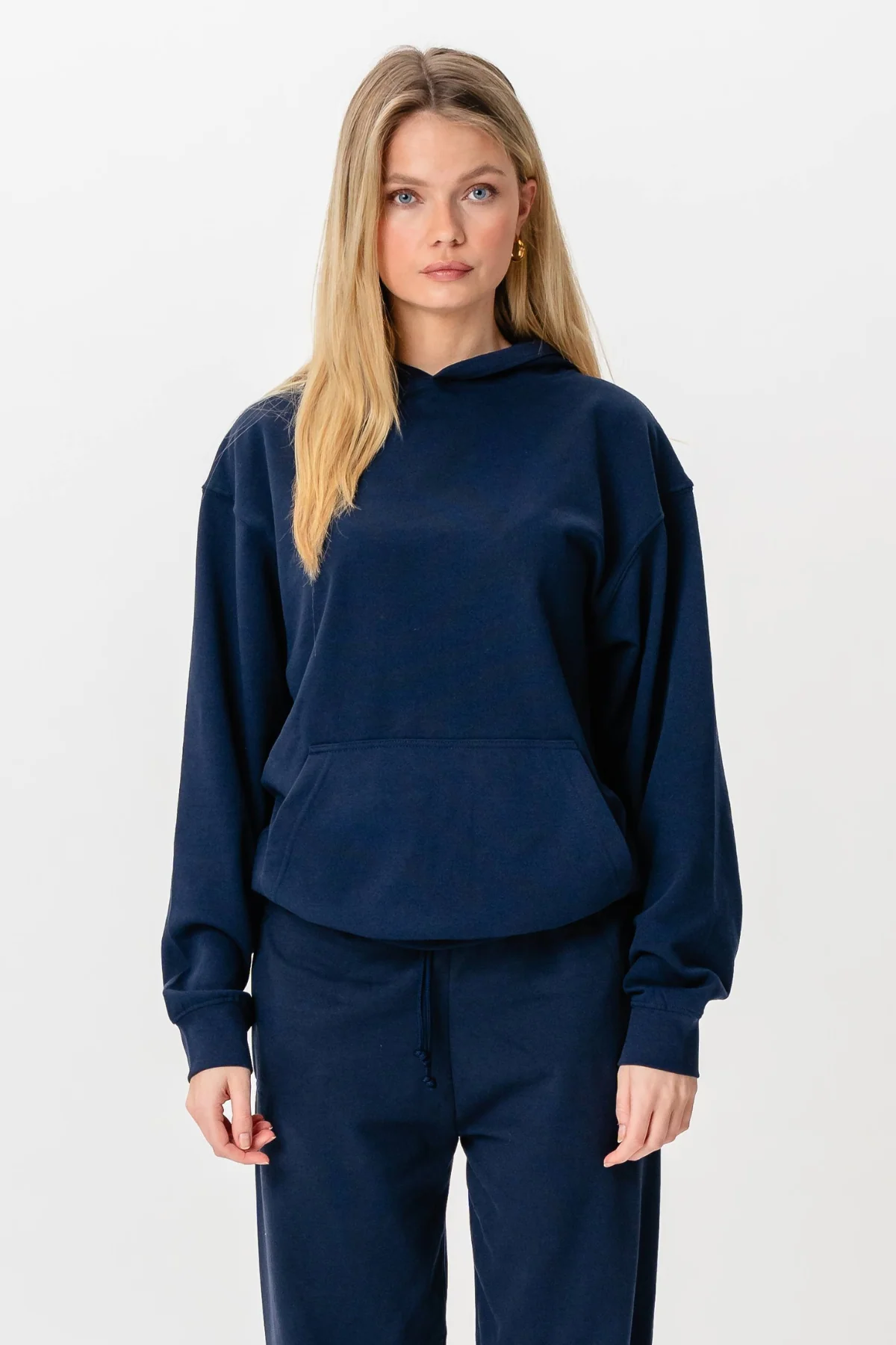 Hoodie ohne Kordelmine - Marine