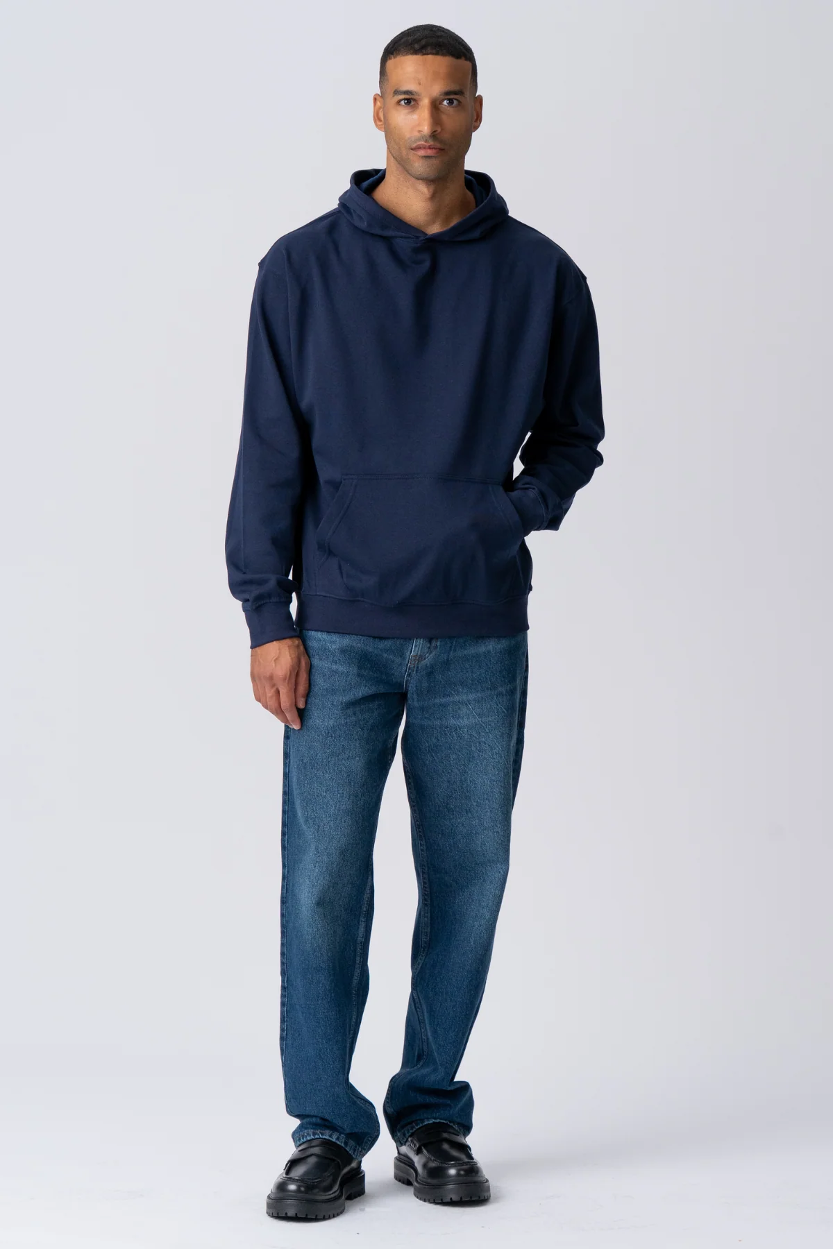 Hoodie ohne Kordelmine - Marine - Image 2