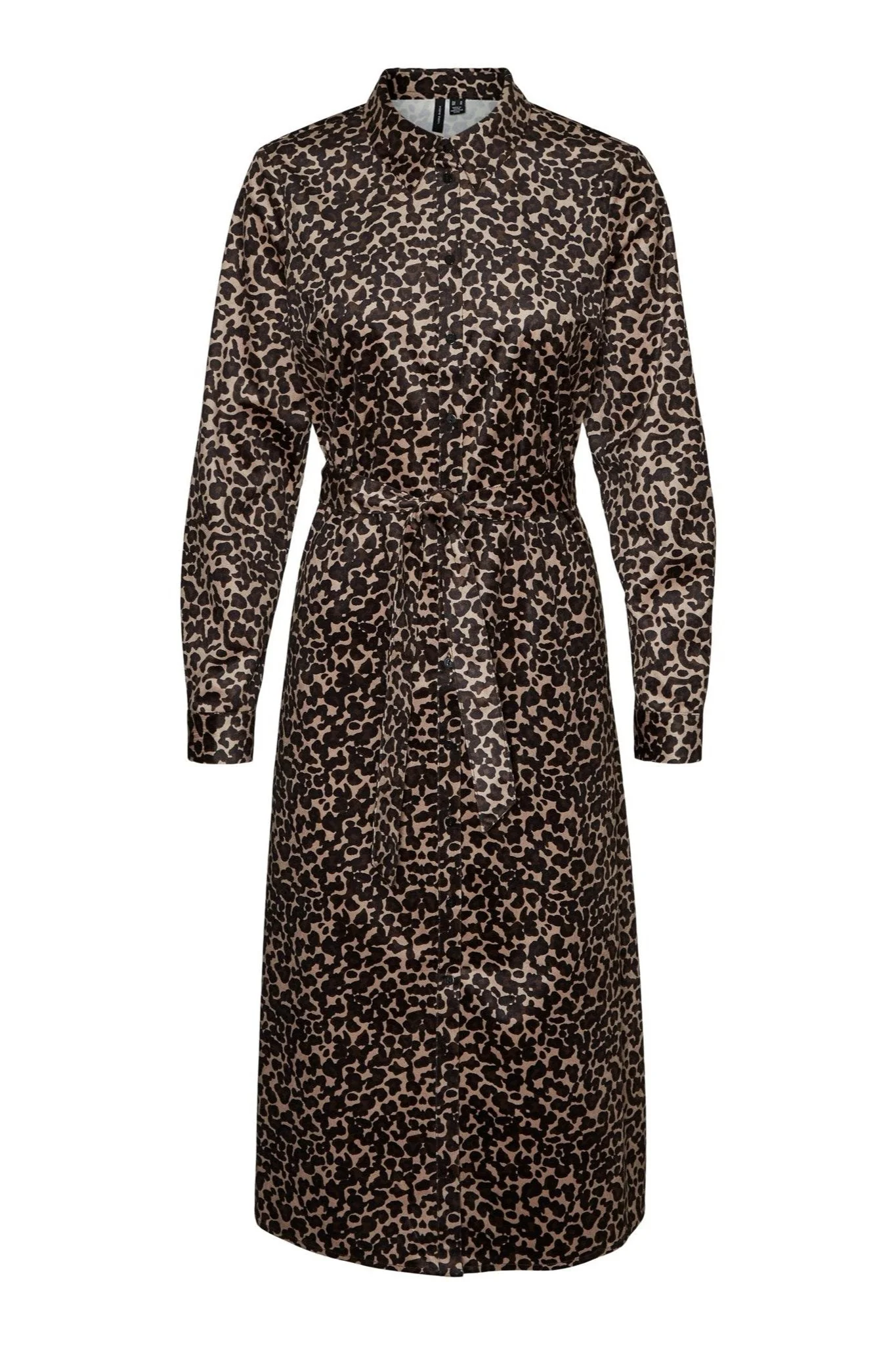 Ida -Kalb -Shirt -Kleid - Leo Silver Mink