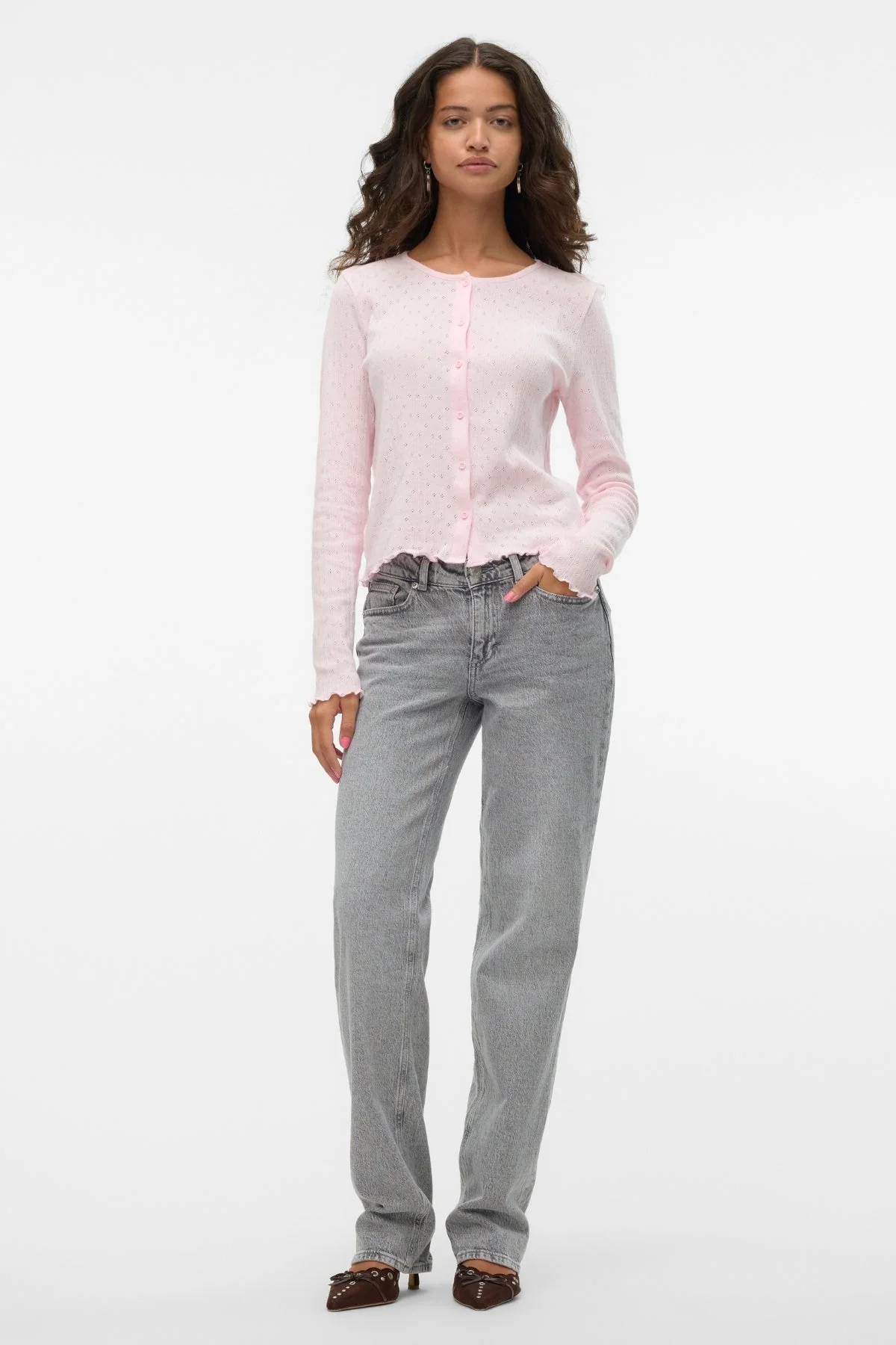 Isa O-Neck-Strickjacke-Pink A-Boo - Image 3