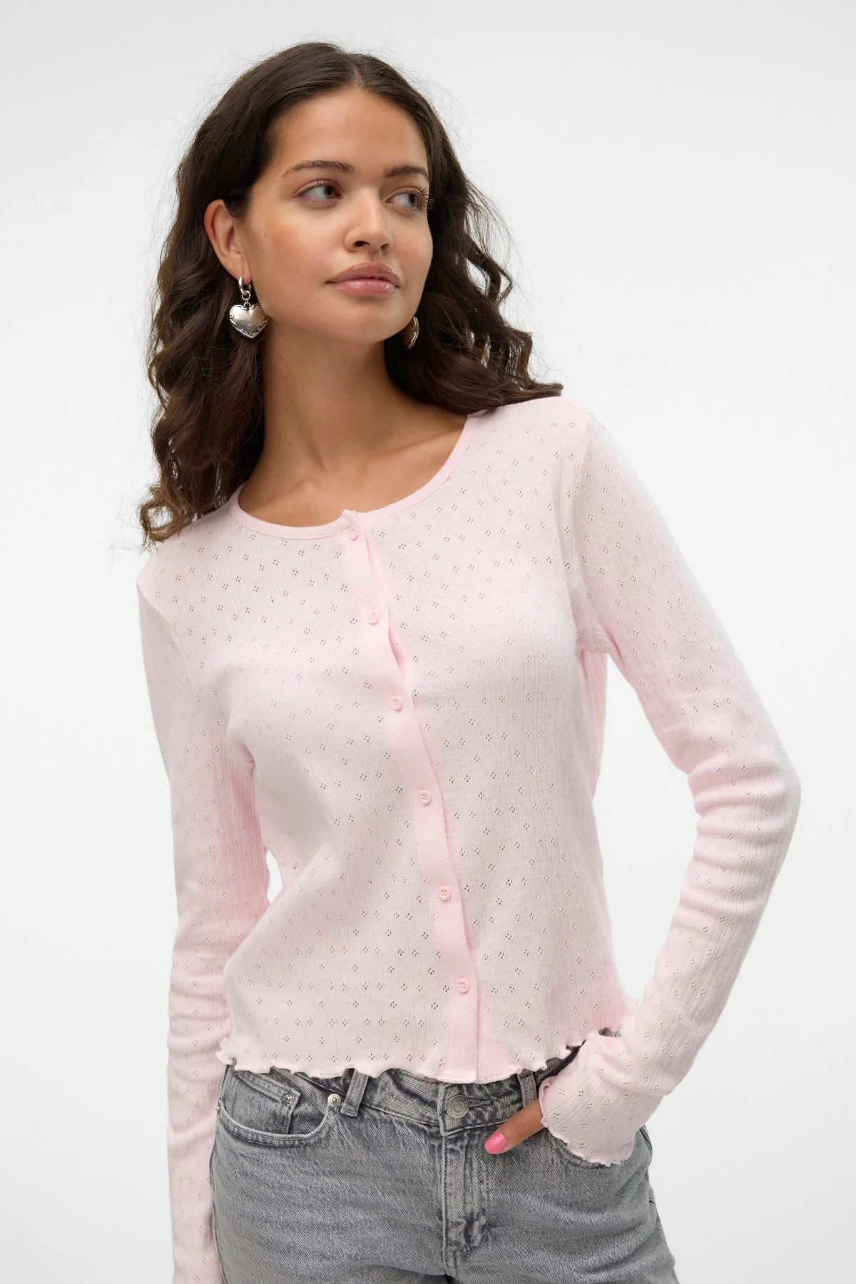Isa O-Neck-Strickjacke-Pink A-Boo - Image 5