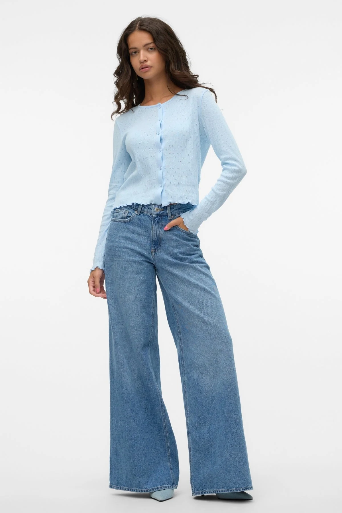 Isa O -Neck -Strickjacke - Nantucket Breeze - Image 3