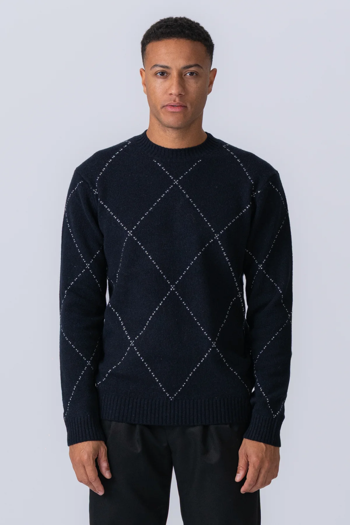 Isaac Wool Strick - dunkle Marine