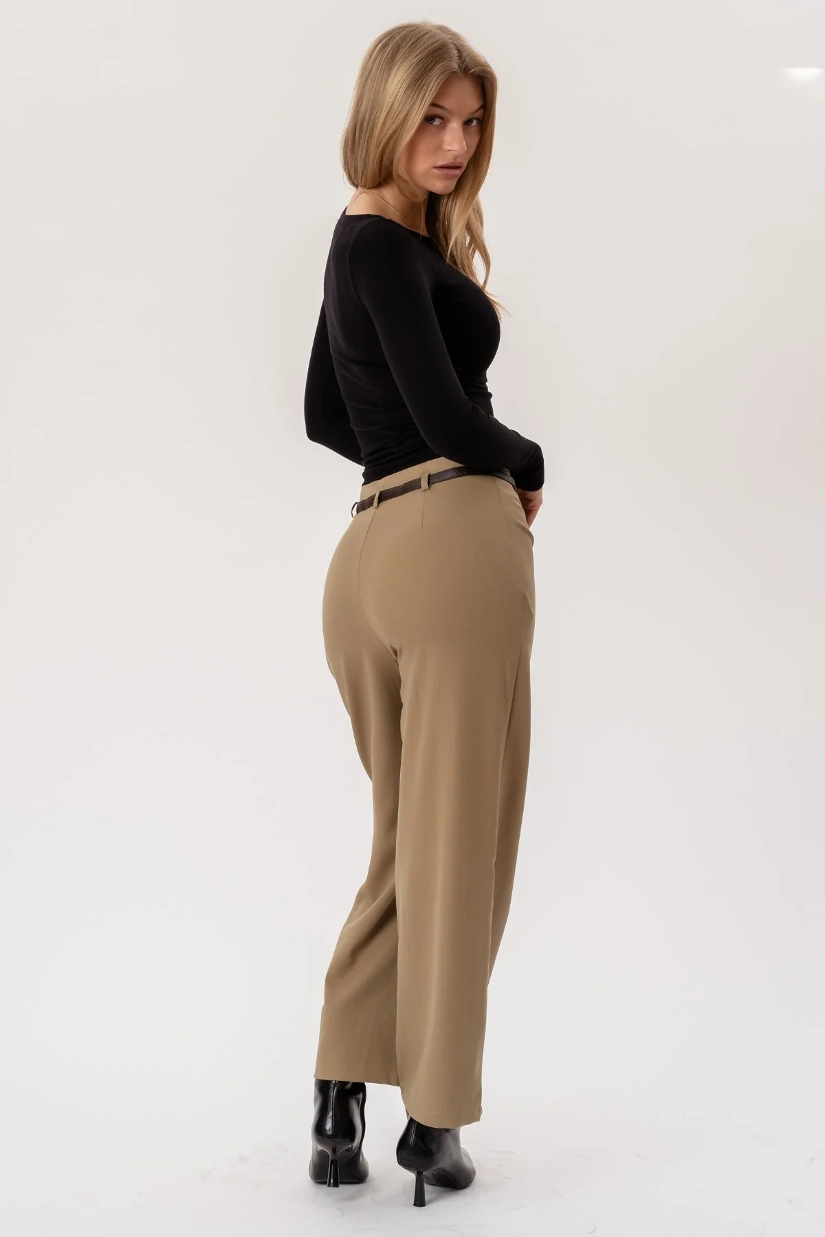 Isabel Loose Pants - Khaki - Image 6