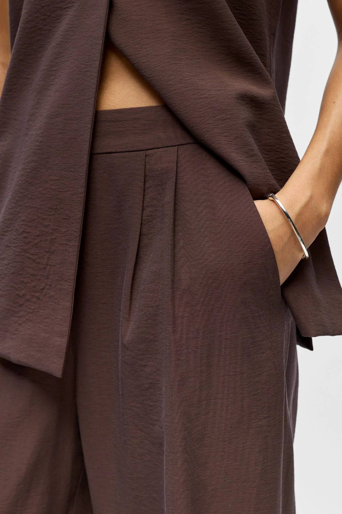 Isla Wide Pants - Braun - Image 3