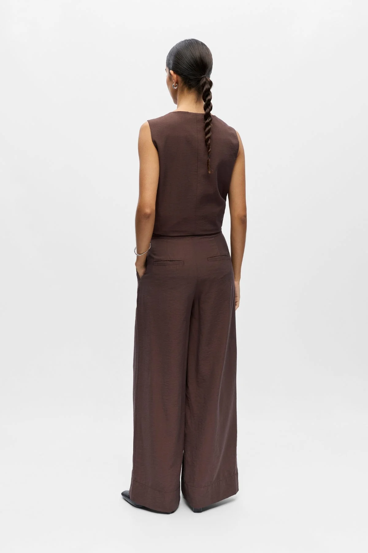 Isla Wide Pants - Braun - Image 4