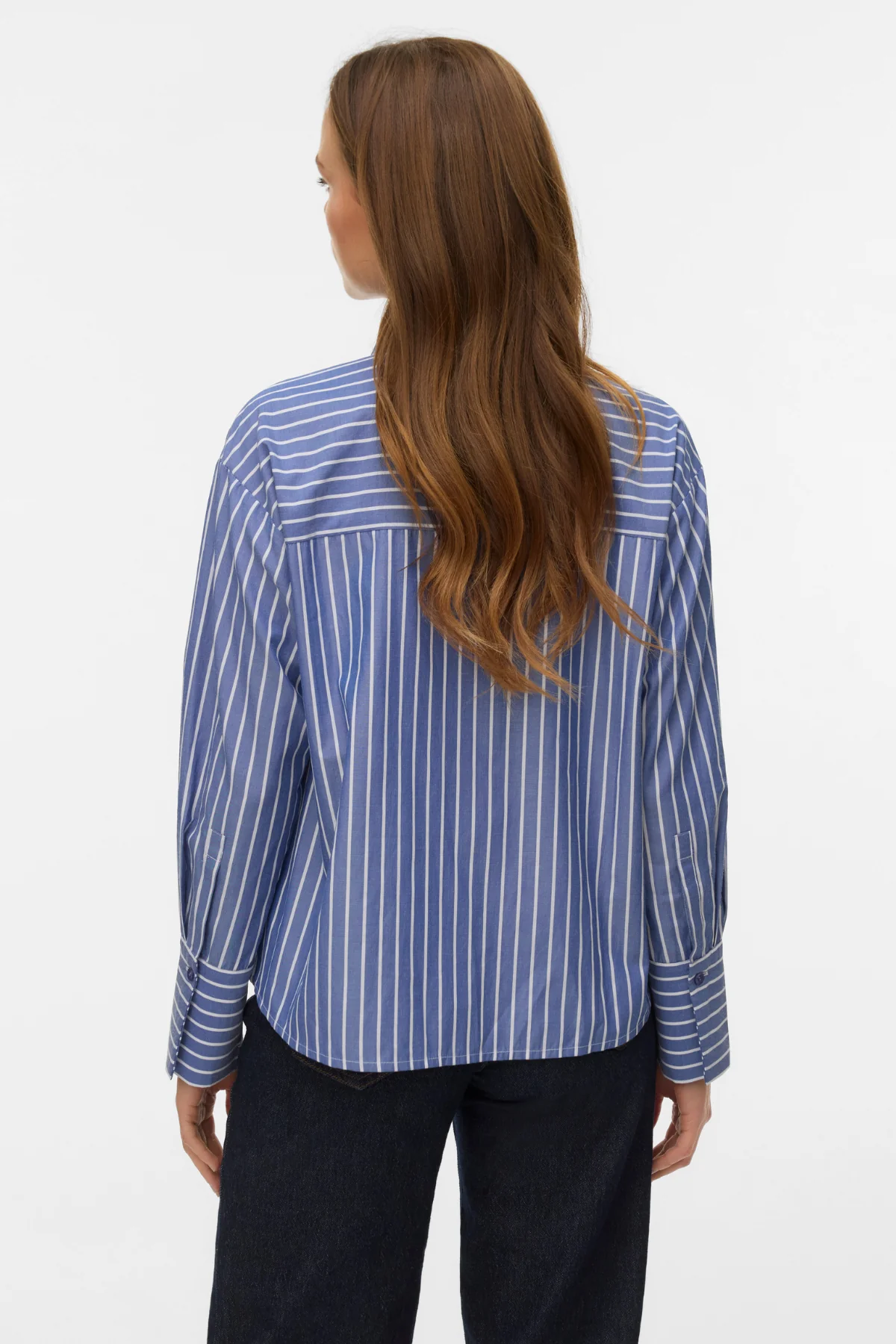 Islunn Bow Shirt – Dark Denim Snow White - Image 4