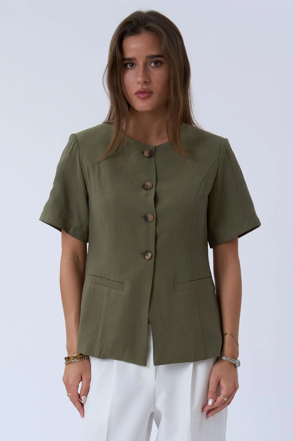 Isolde-Blazer – Oliv