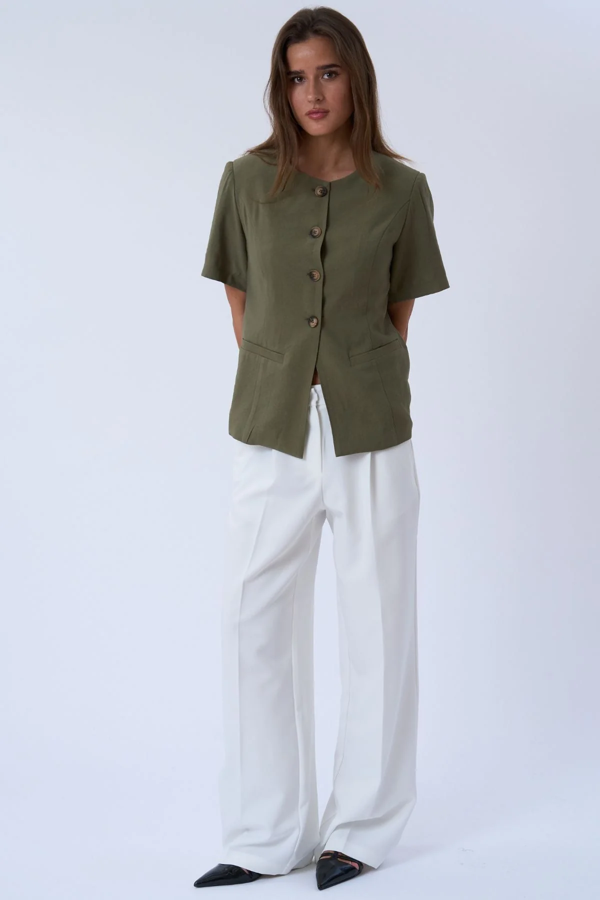 Isolde-Blazer – Oliv - Image 2