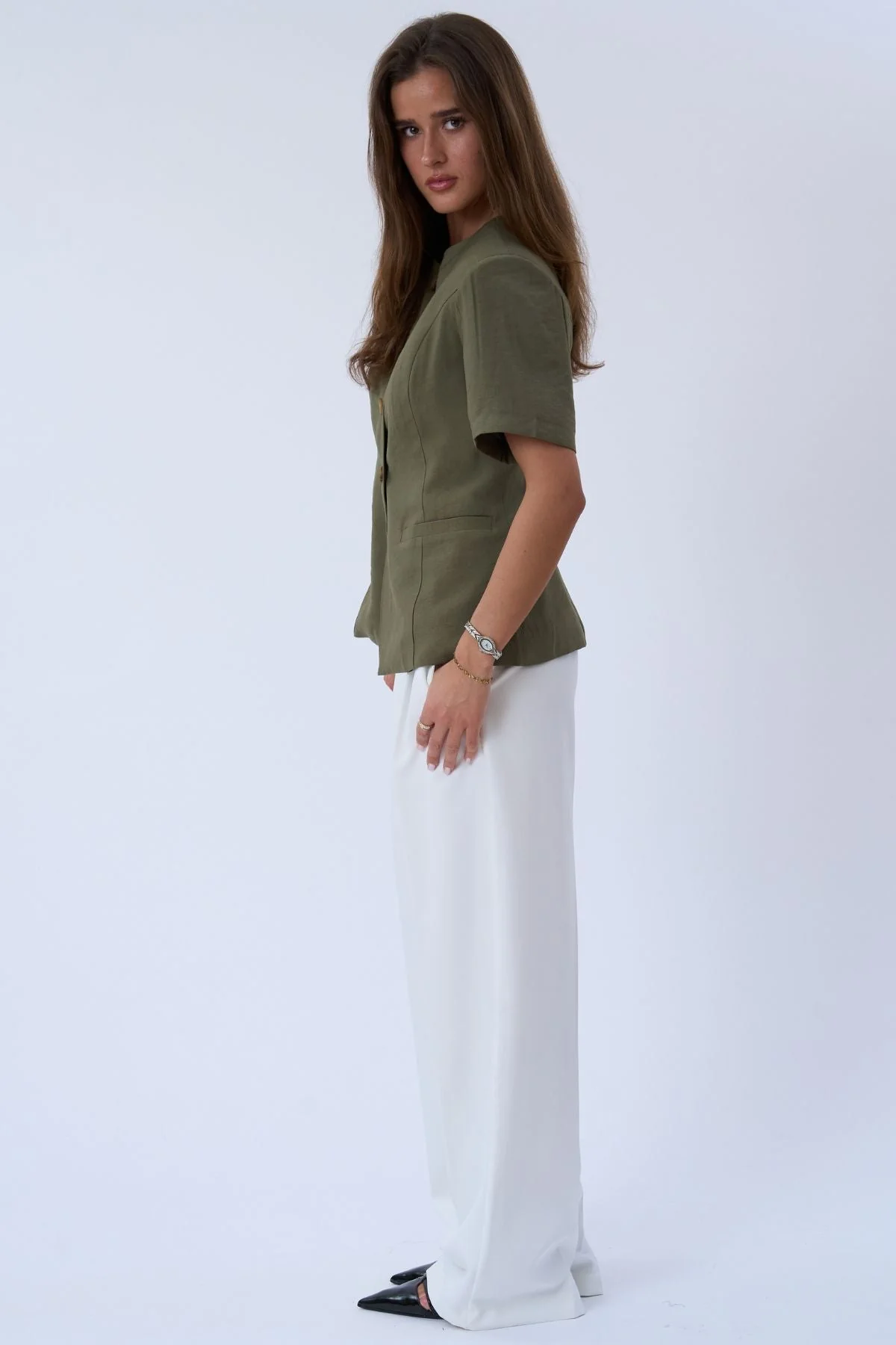 Isolde-Blazer – Oliv - Image 3