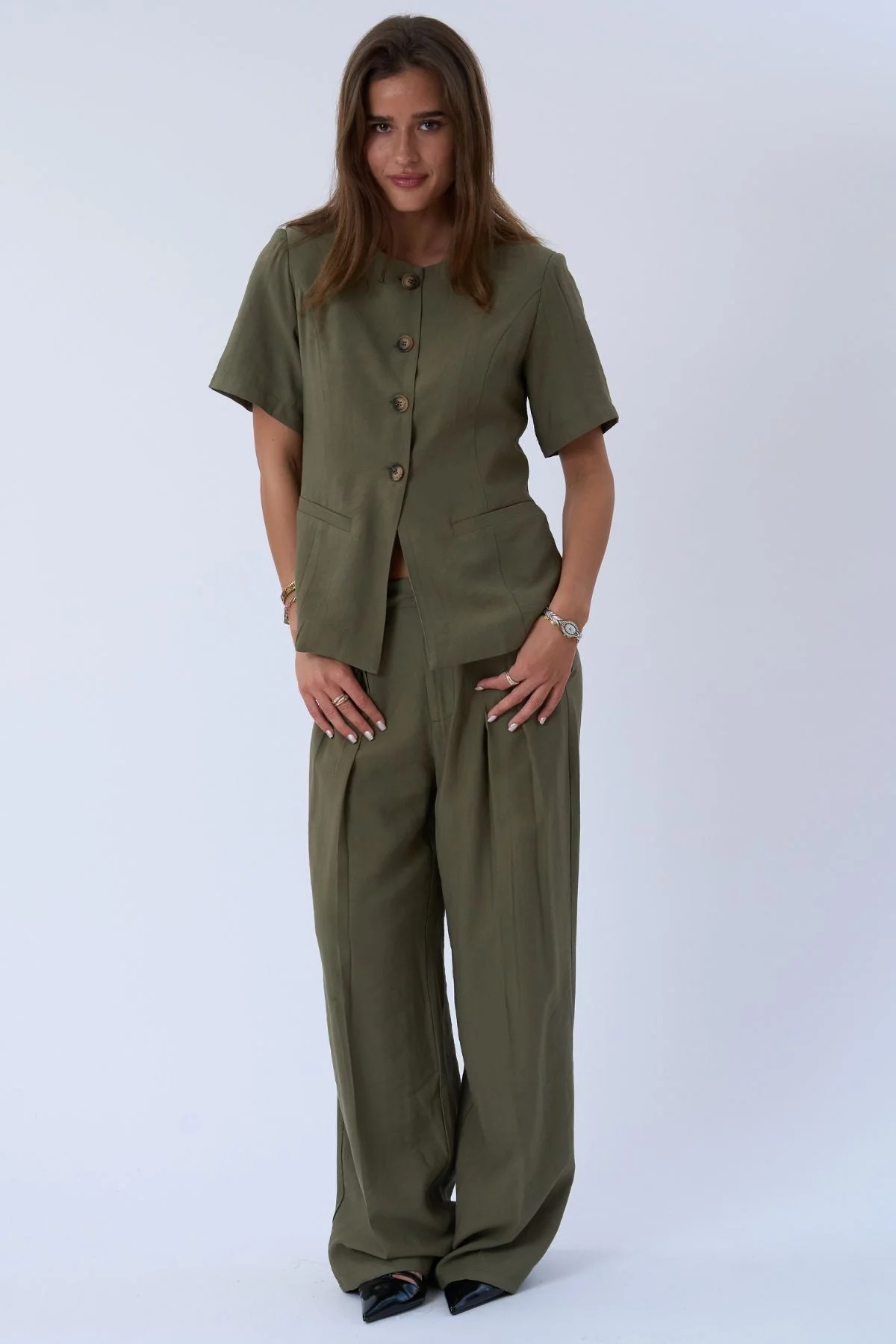 Isolde Pants - Olive - Image 2