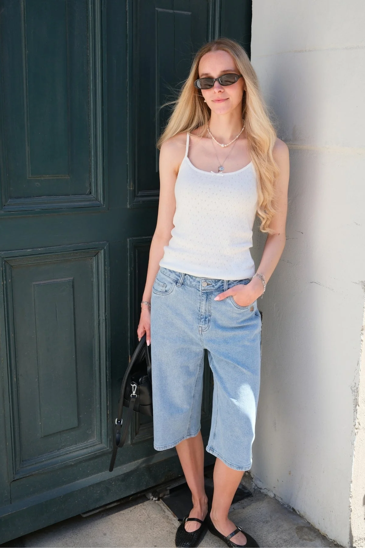 Isra Bermuda Shorts - mittelblauer Denim - Image 3
