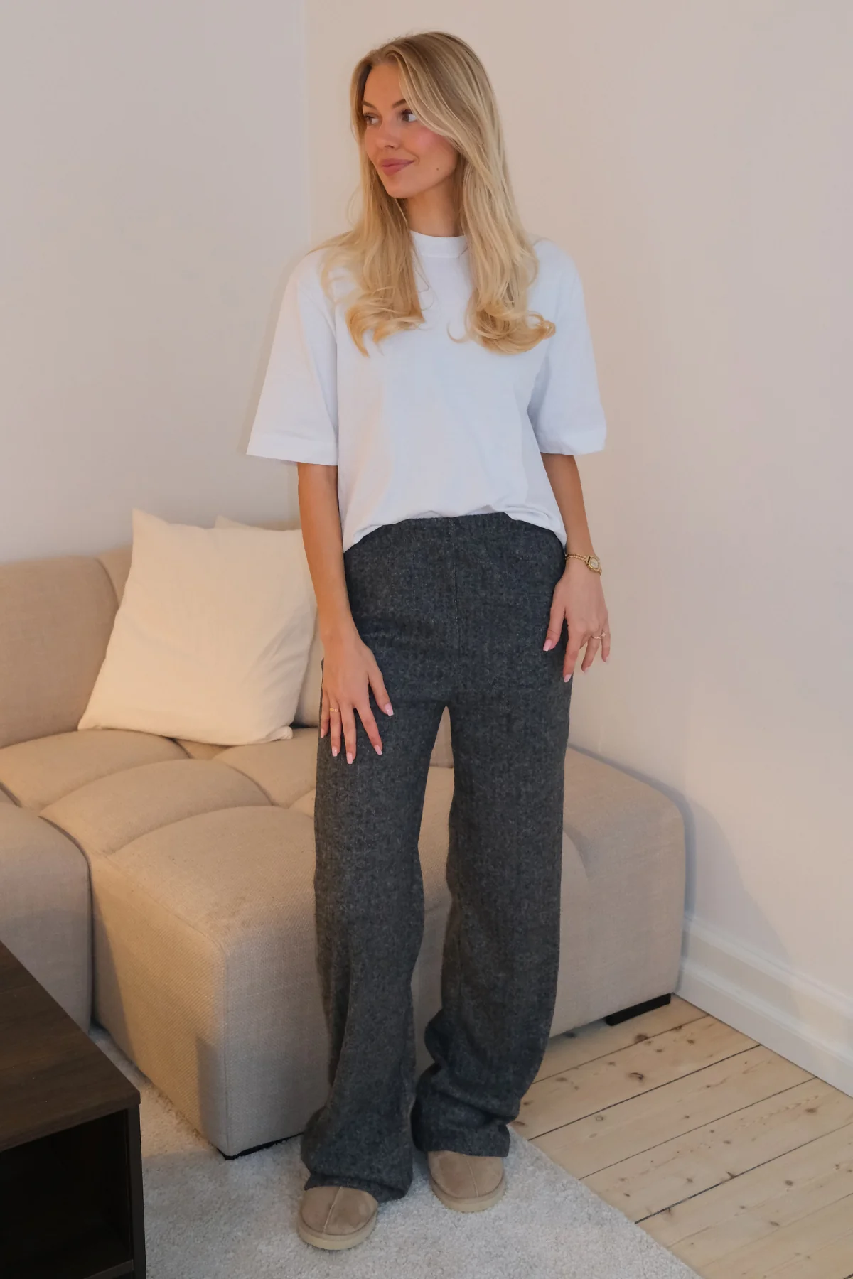 Efeu-Strick Pants - Anthrazit - Image 2