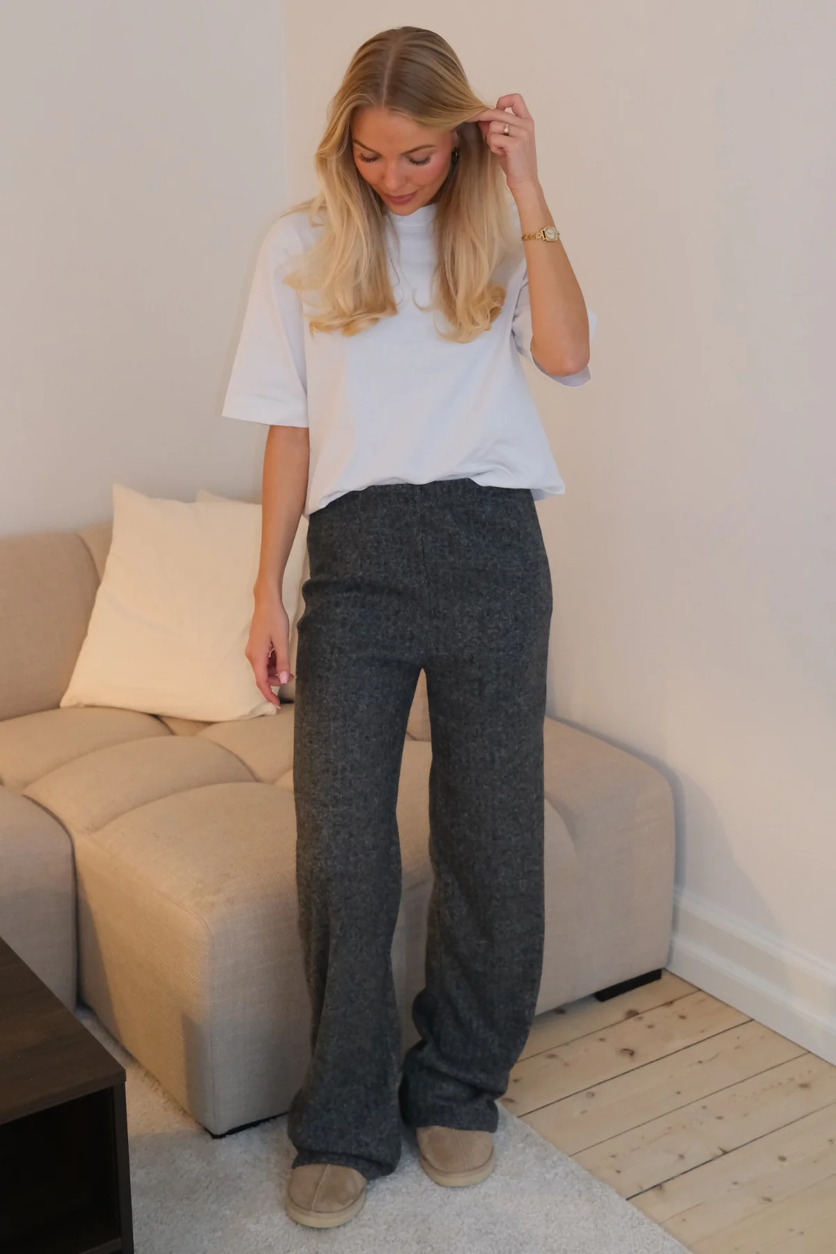 Efeu-Strick Pants - Anthrazit - Image 4