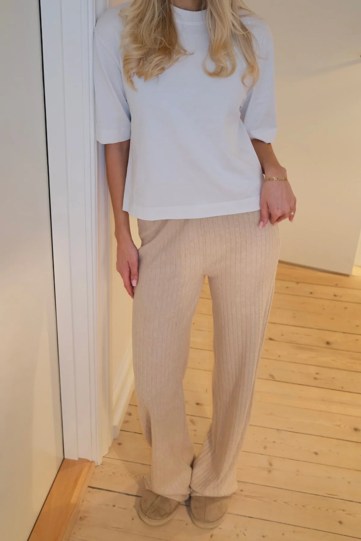 Efeu-Strick Pants - Beige - Image 3