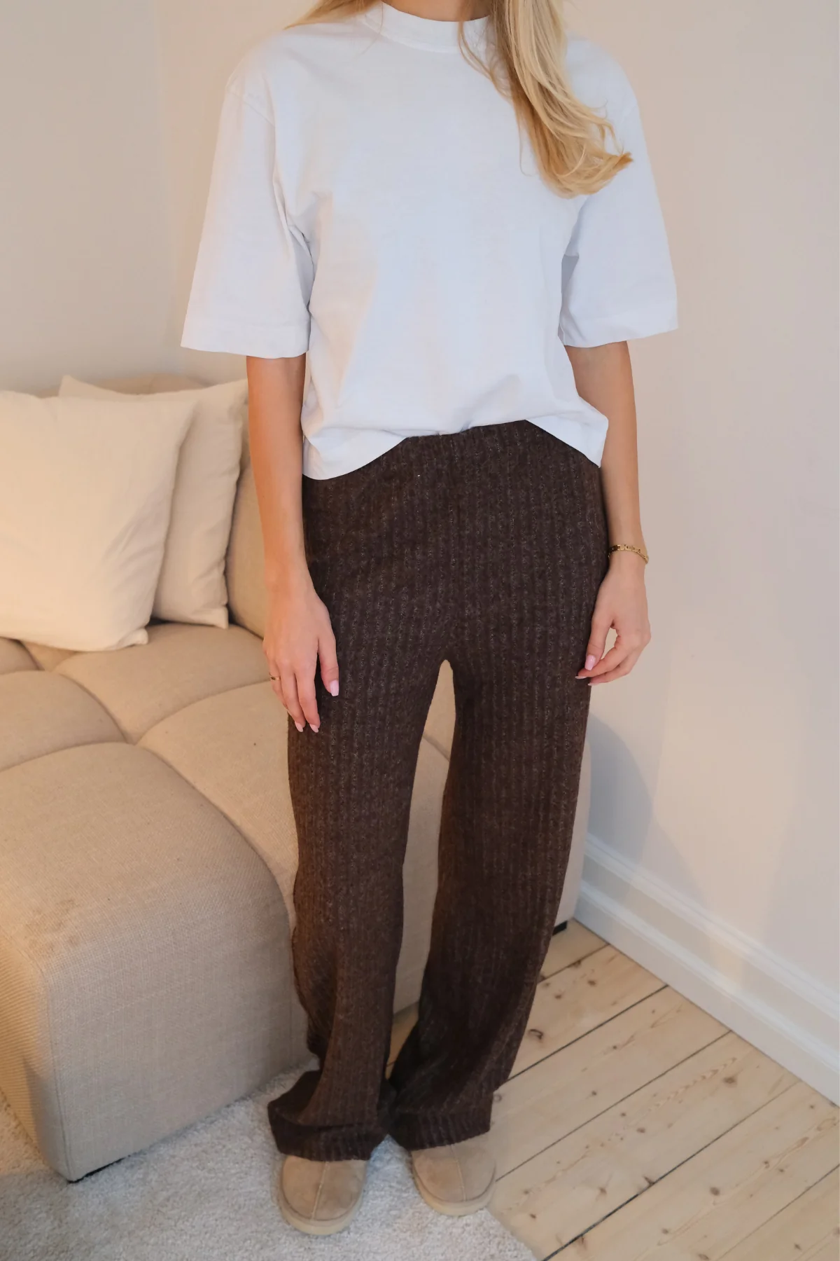 Efeu-Strick Pants - Braun - Image 3